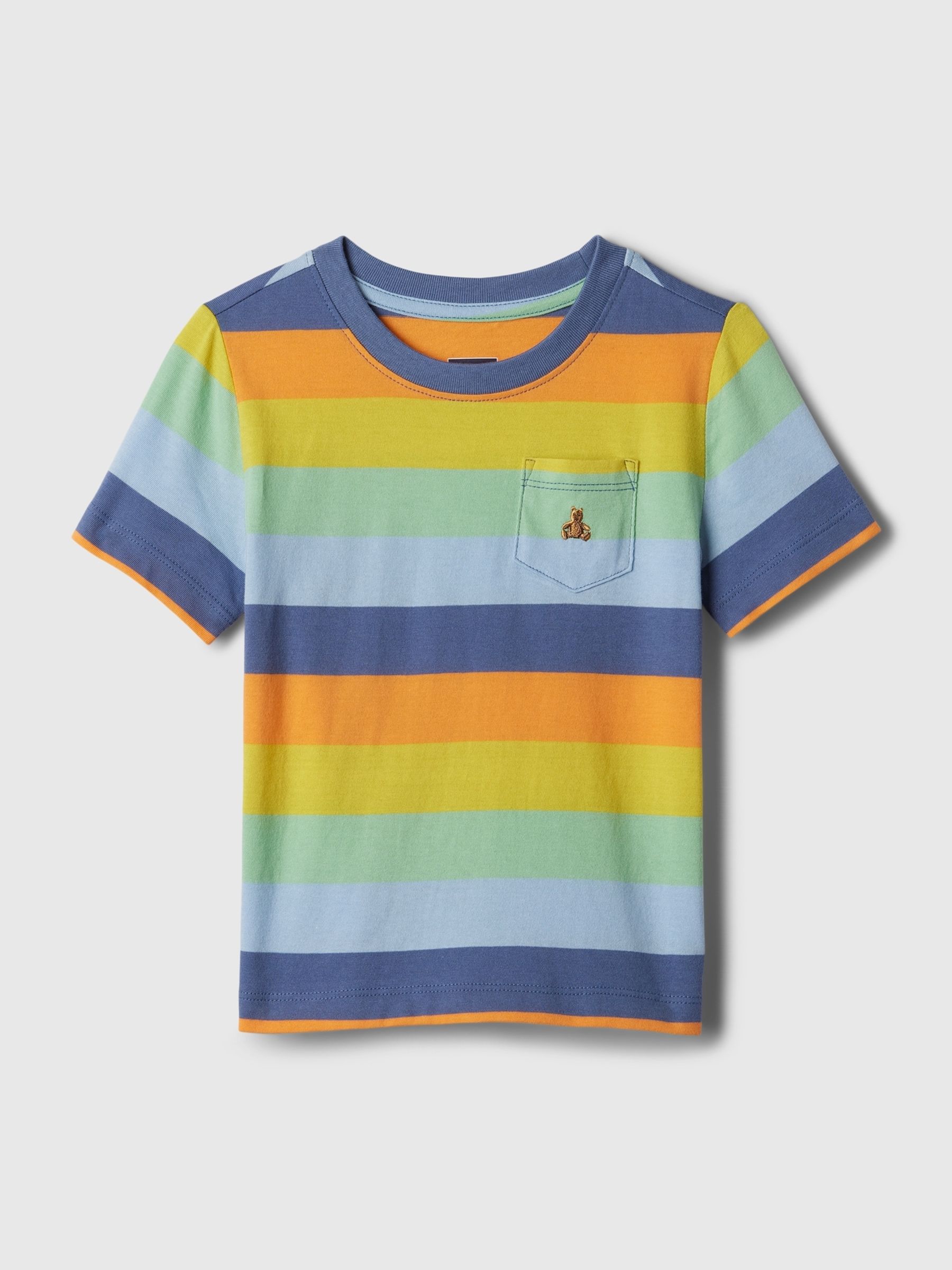 Blue Stripe Brannan Bear Stripe Short Sleeve Crew Neck T-Shirt (Newborn-5yrs) - Image 1 of 1