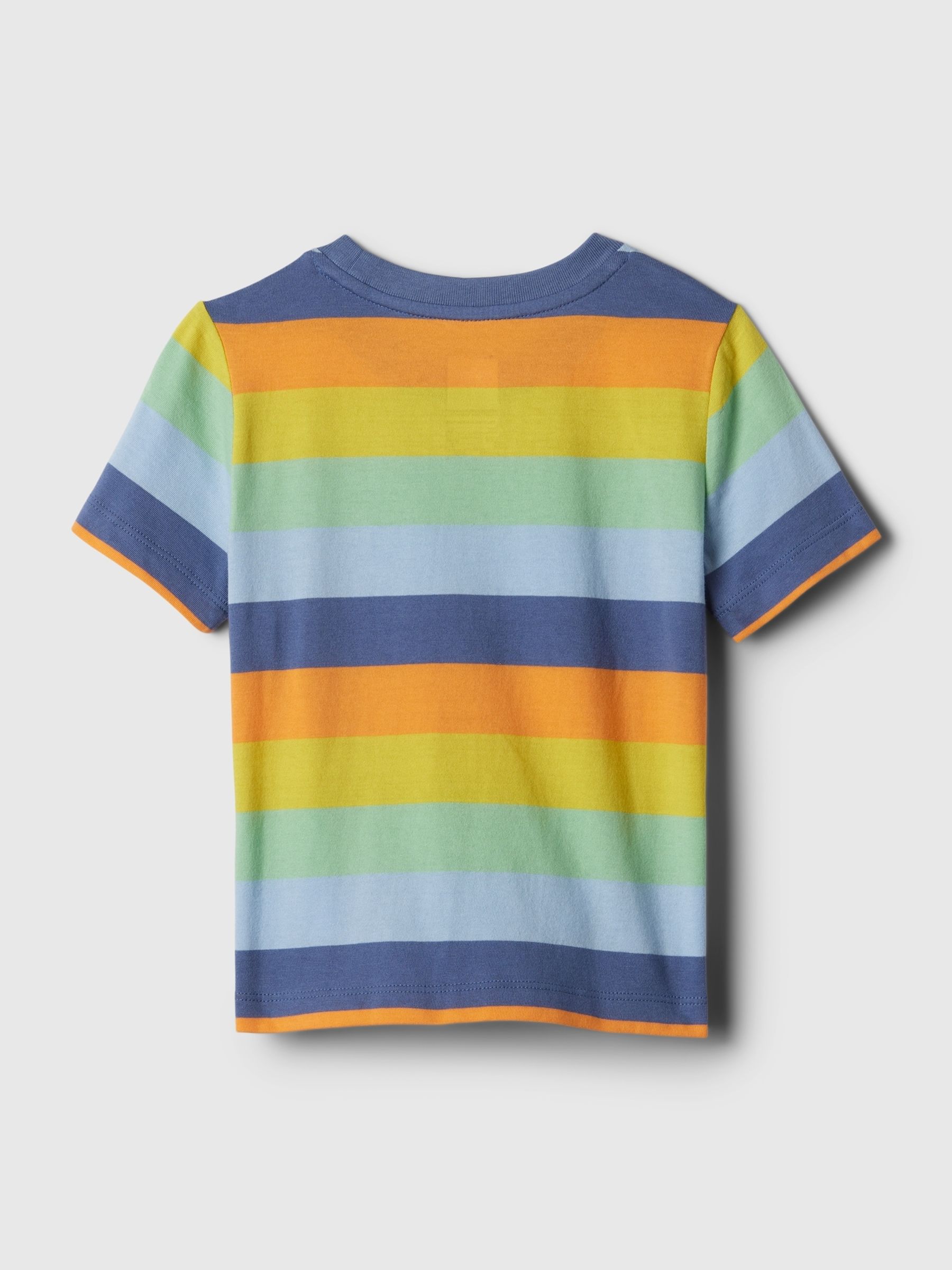 Blue Stripe Brannan Bear Stripe Short Sleeve Crew Neck T-Shirt (Newborn-5yrs) - Image 2 of 2 Blue Stripe Brannan Bear Stripe Short Sleeve Crew Neck T-Shirt (Newborn-5yrs) - Image 2 of 2