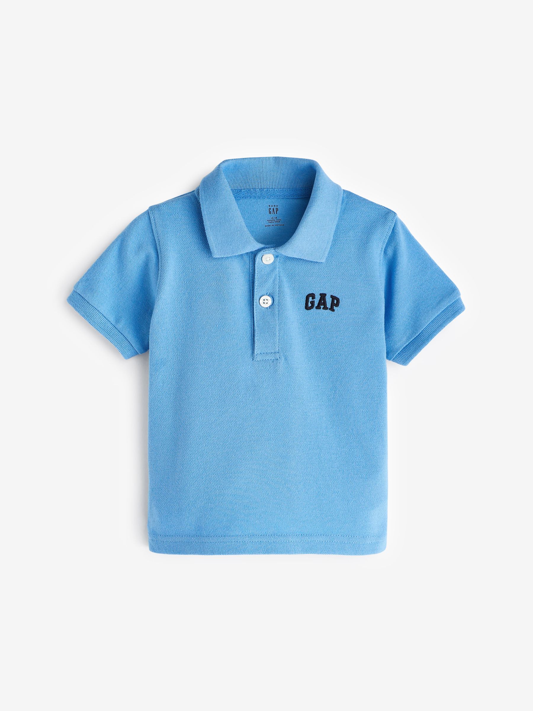 Blue Logo Pique Short Sleeve Polo Shirt (Newborn-5yrs) - Image 1 of 1