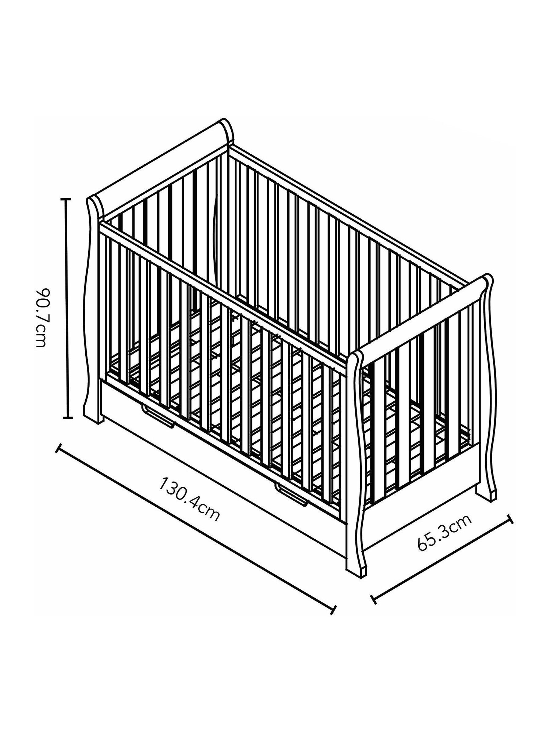 Obaby White Stamford Mini Cot Bed - Image 8 of 8