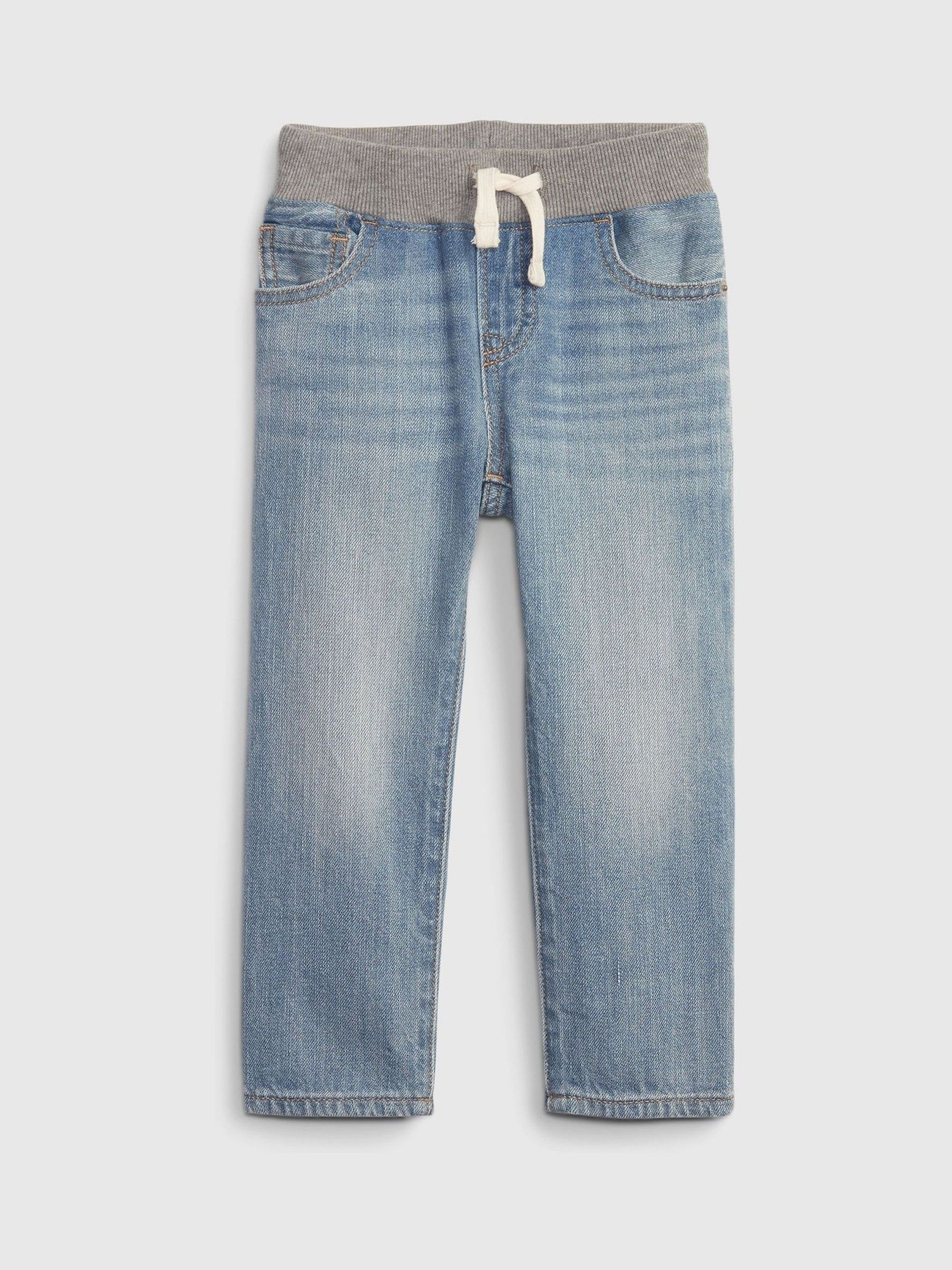 Light Wash Blue Pull On Slim Jeans (6mths-5yrs) - Image 1 of 4