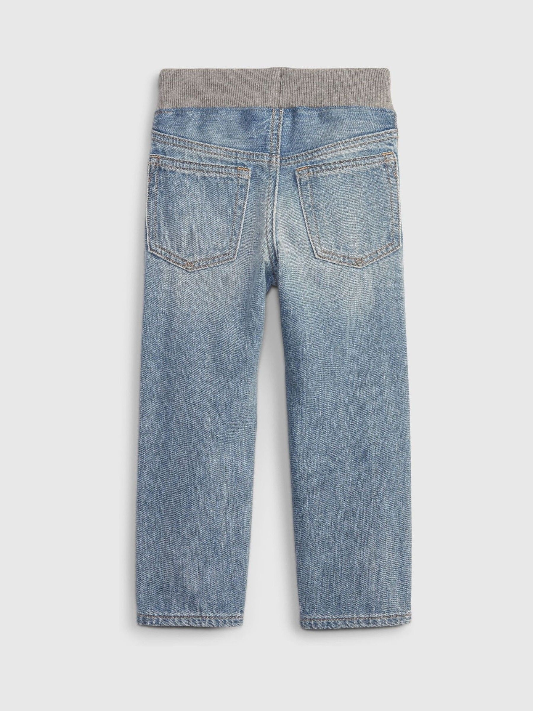 Light Wash Blue Pull On Slim Jeans (6mths-5yrs) - Image 2 of 4