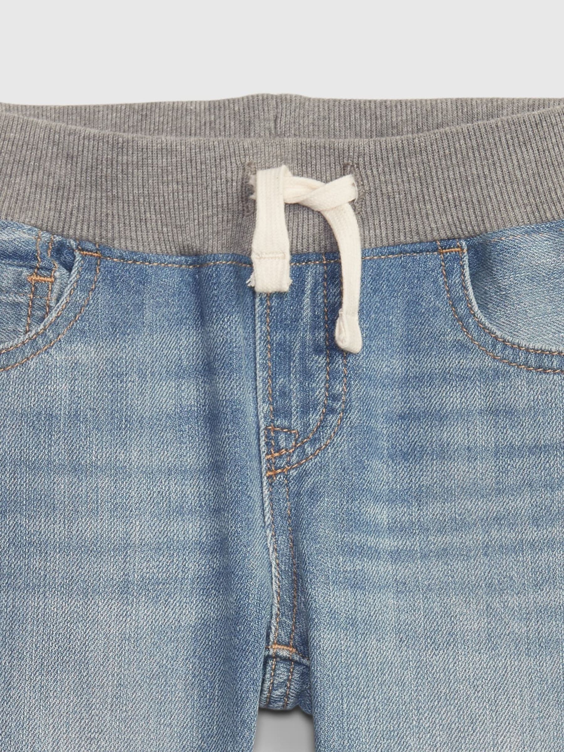 Light Wash Blue Pull On Slim Jeans (6mths-5yrs) - Image 3 of 4