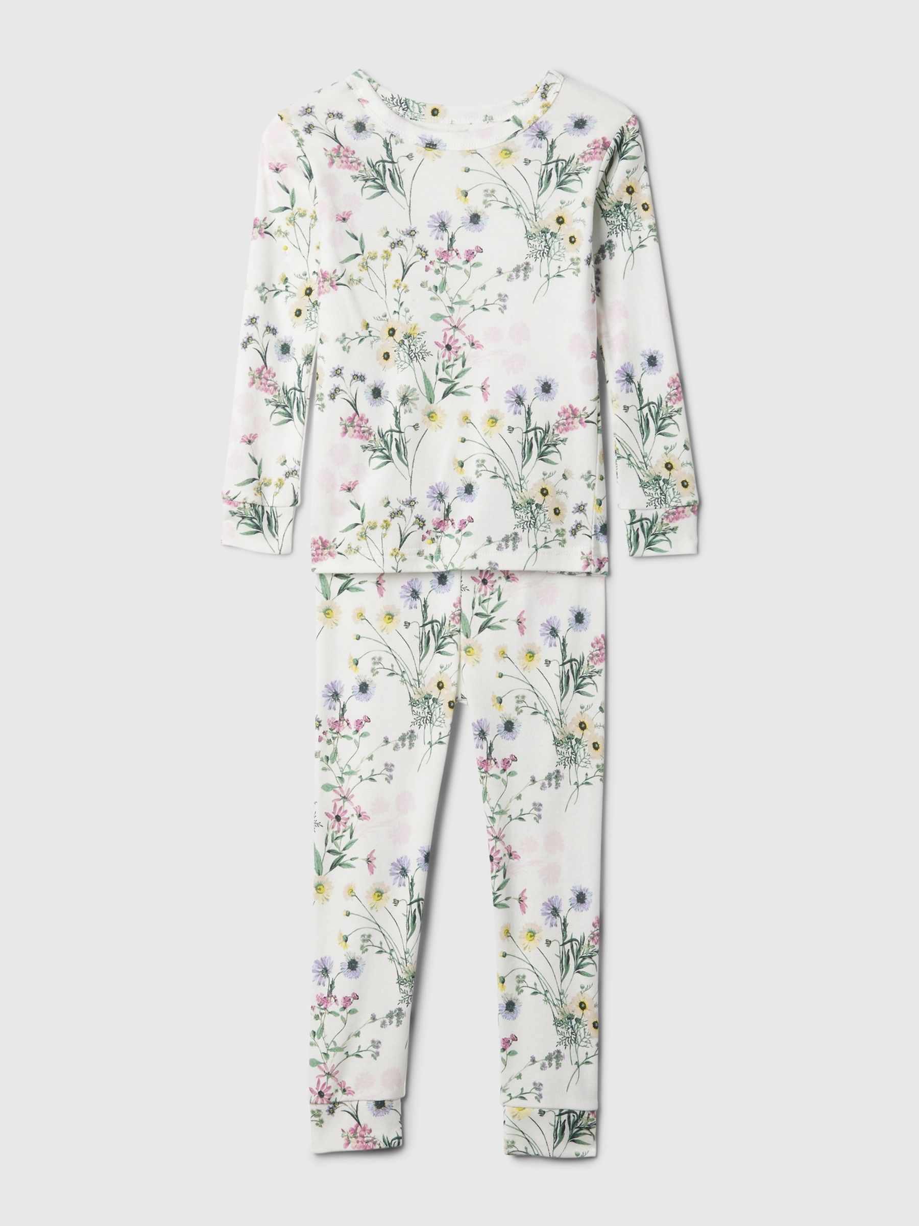 White Organic Cotton Graphic Print Pyjama Set (12mths-5yrs) - Image 1 of 1