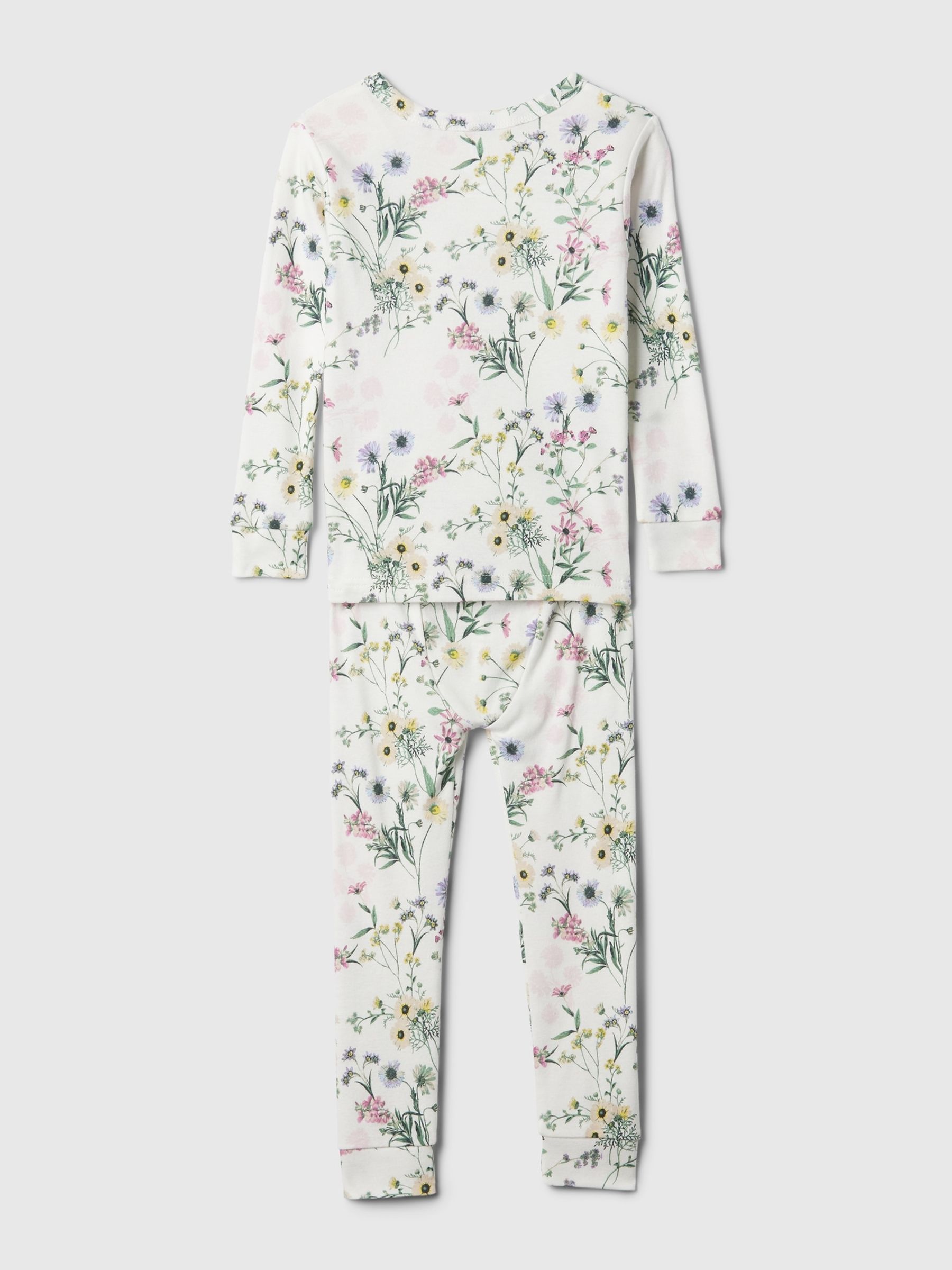 White Organic Cotton Graphic Print Pyjama Set (12mths-5yrs) - Image 2 of 3
