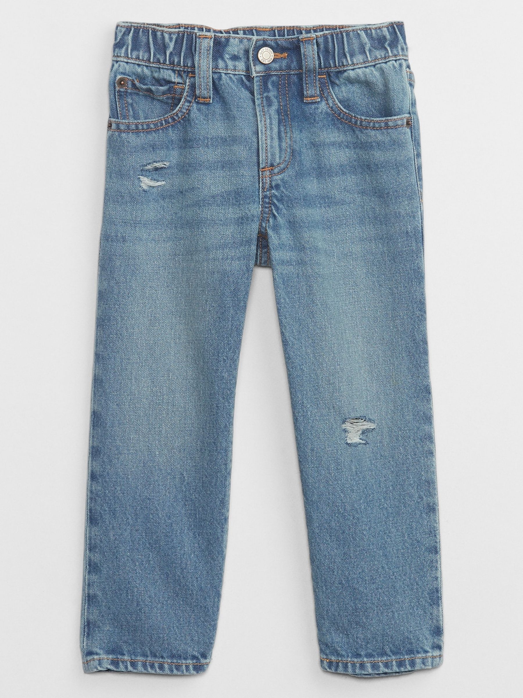 Light Wash Blue Original Straight Fit Distressed Jeans (3mths-5yrs) - Image 2 of 4