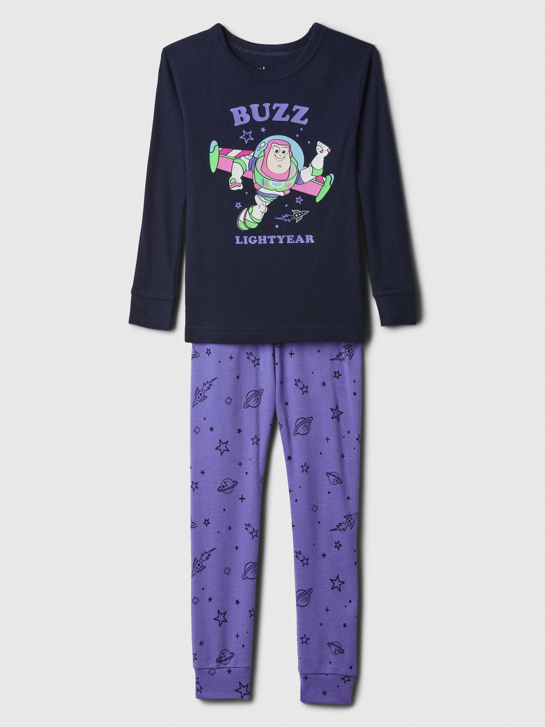 Purple/Black Disney Toy Story Organic Cotton Pyjama Set (6mths-5yrs) - Image 1 of 1
