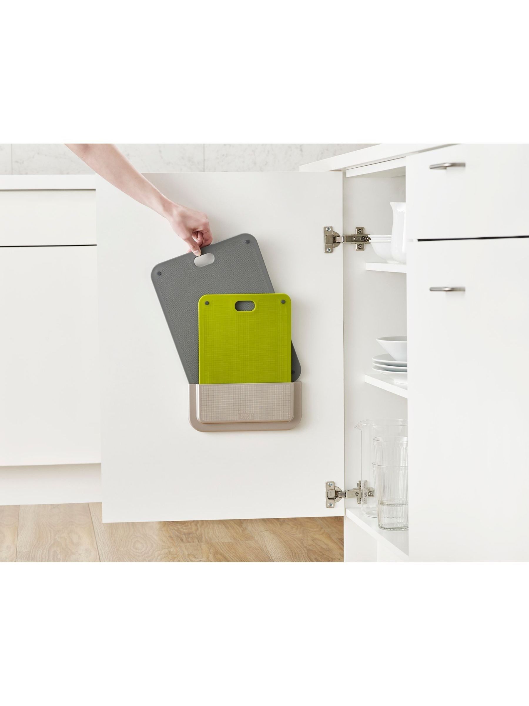 Joseph Joseph Set of 2 Green DoorStore Chopping Boards Set - Image 1 of 4