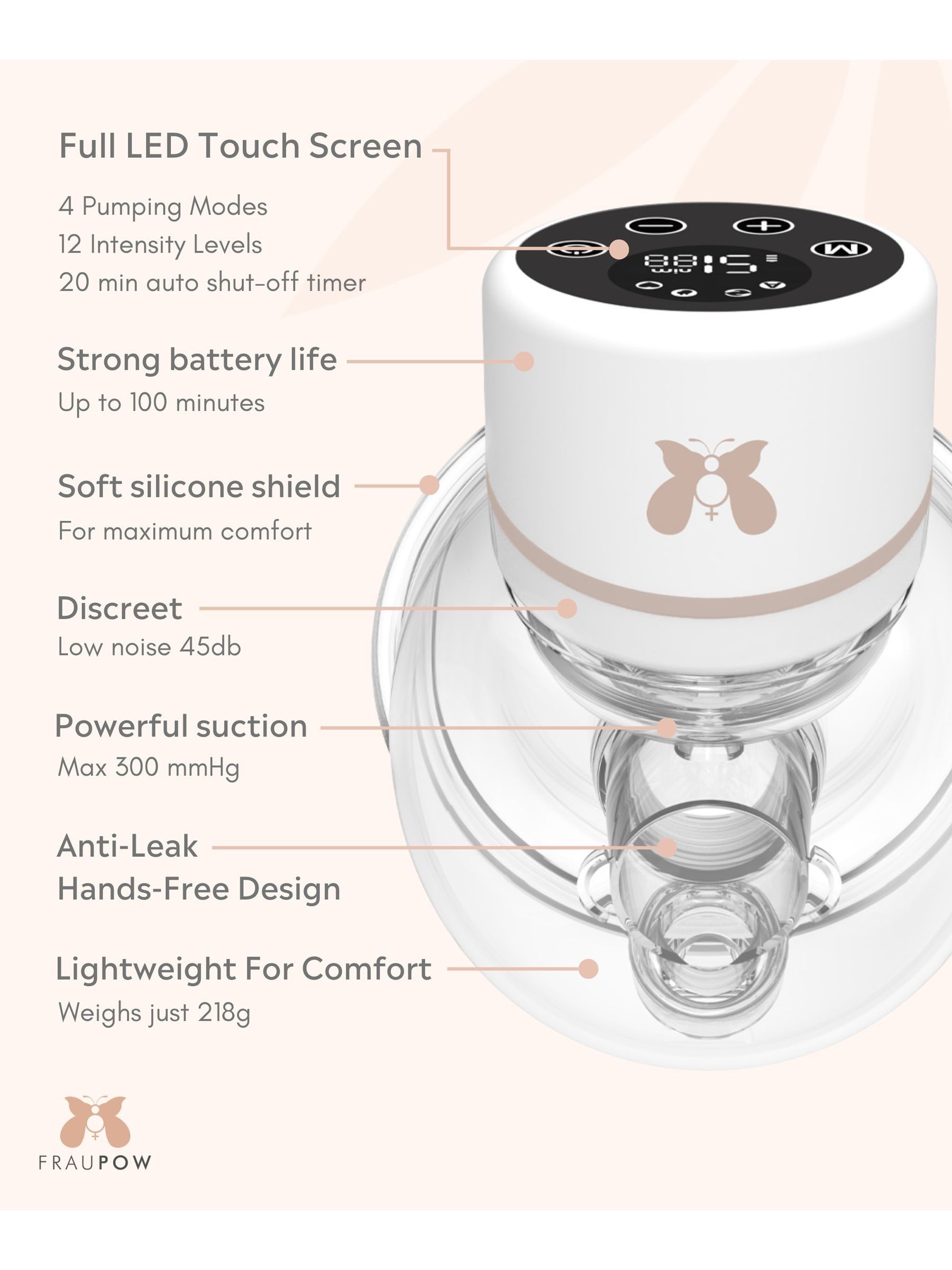 Fraupow Wearable Breast Pump - Image 17 of 17