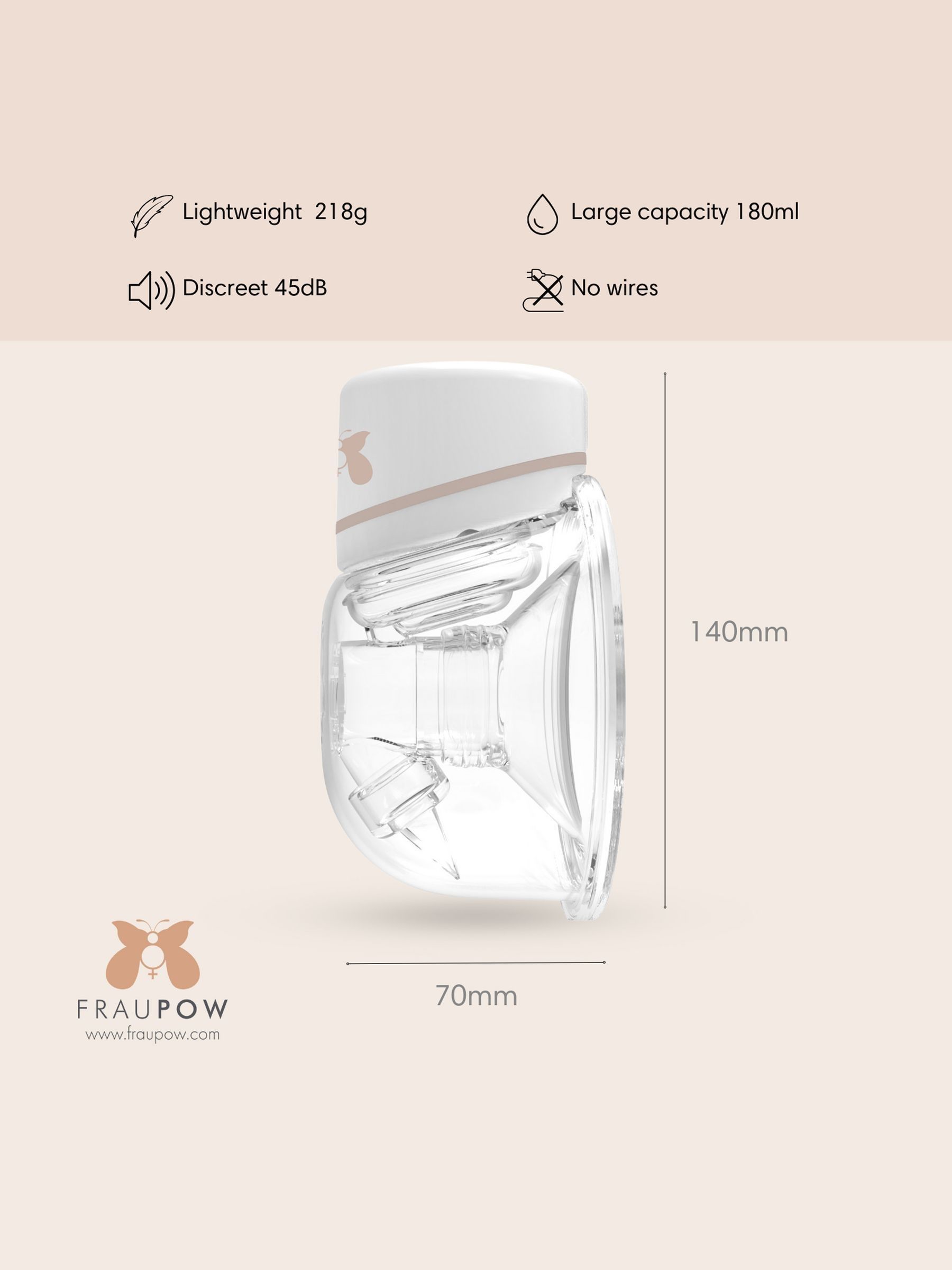 Fraupow Wearable Breast Pump - Image 9 of 17