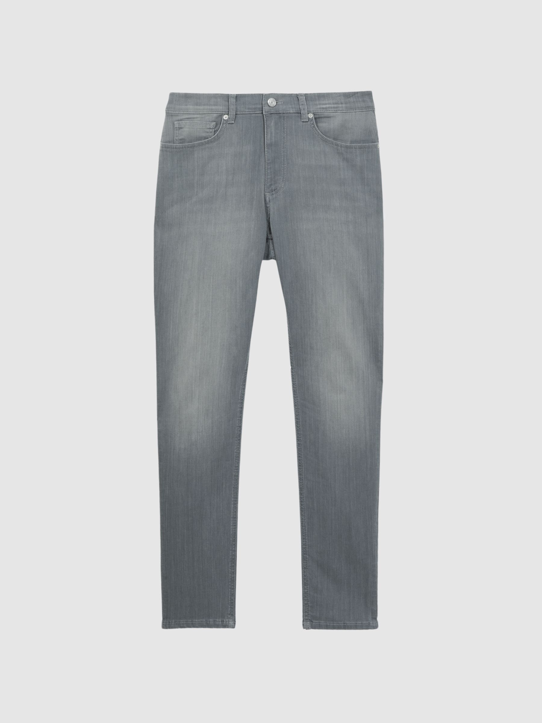 Slim Fit Jersey Jeans in Grey - Image 2 of 6