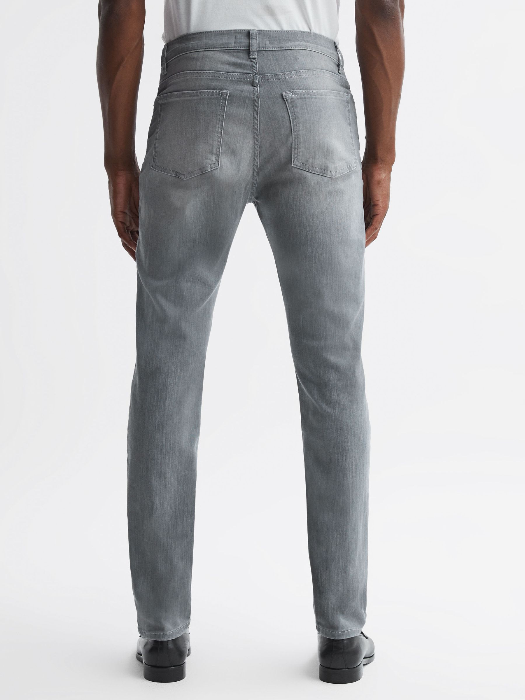 Slim Fit Jersey Jeans in Grey - Image 4 of 6