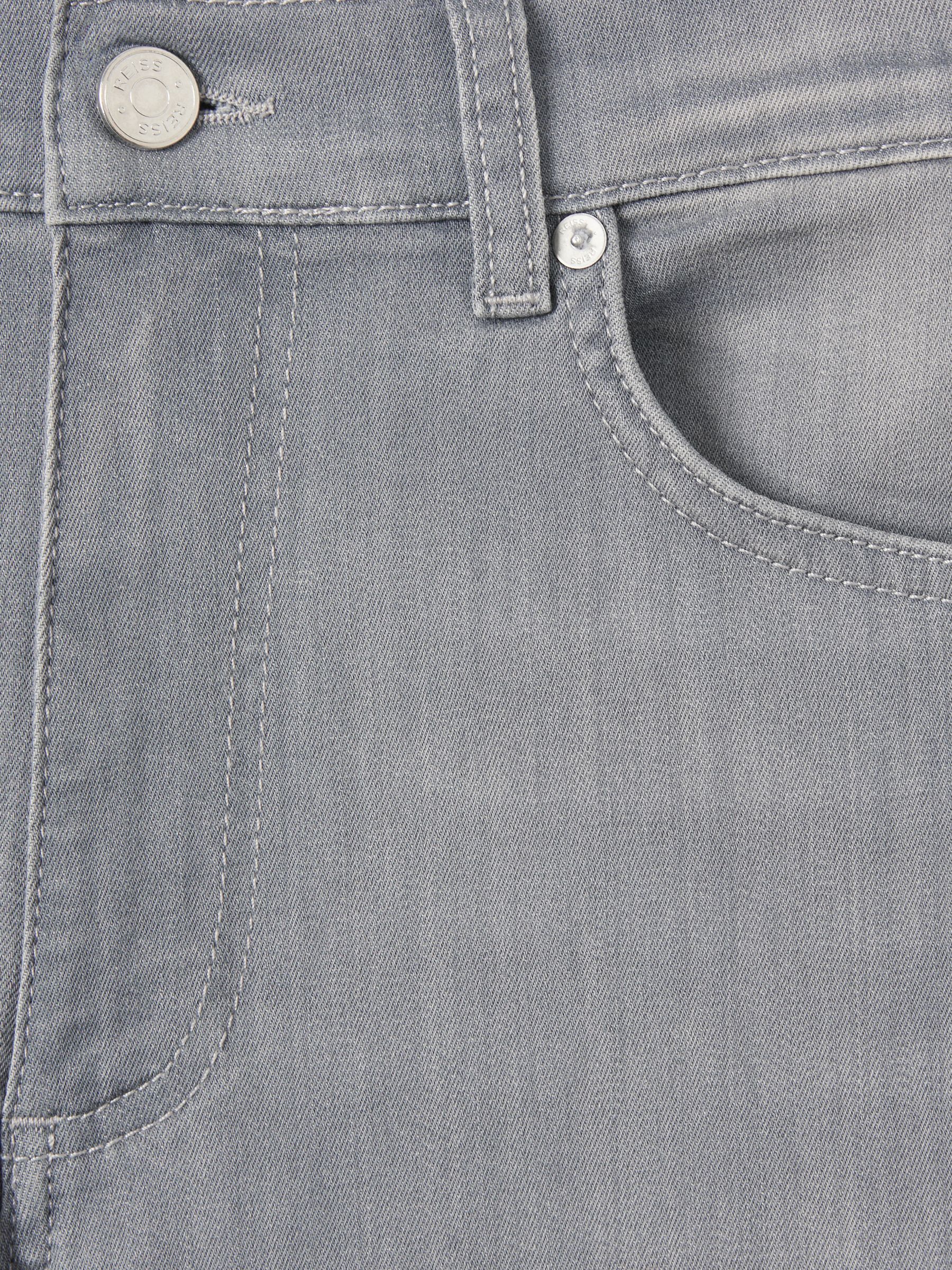 Slim Fit Jersey Jeans in Grey - Image 6 of 6