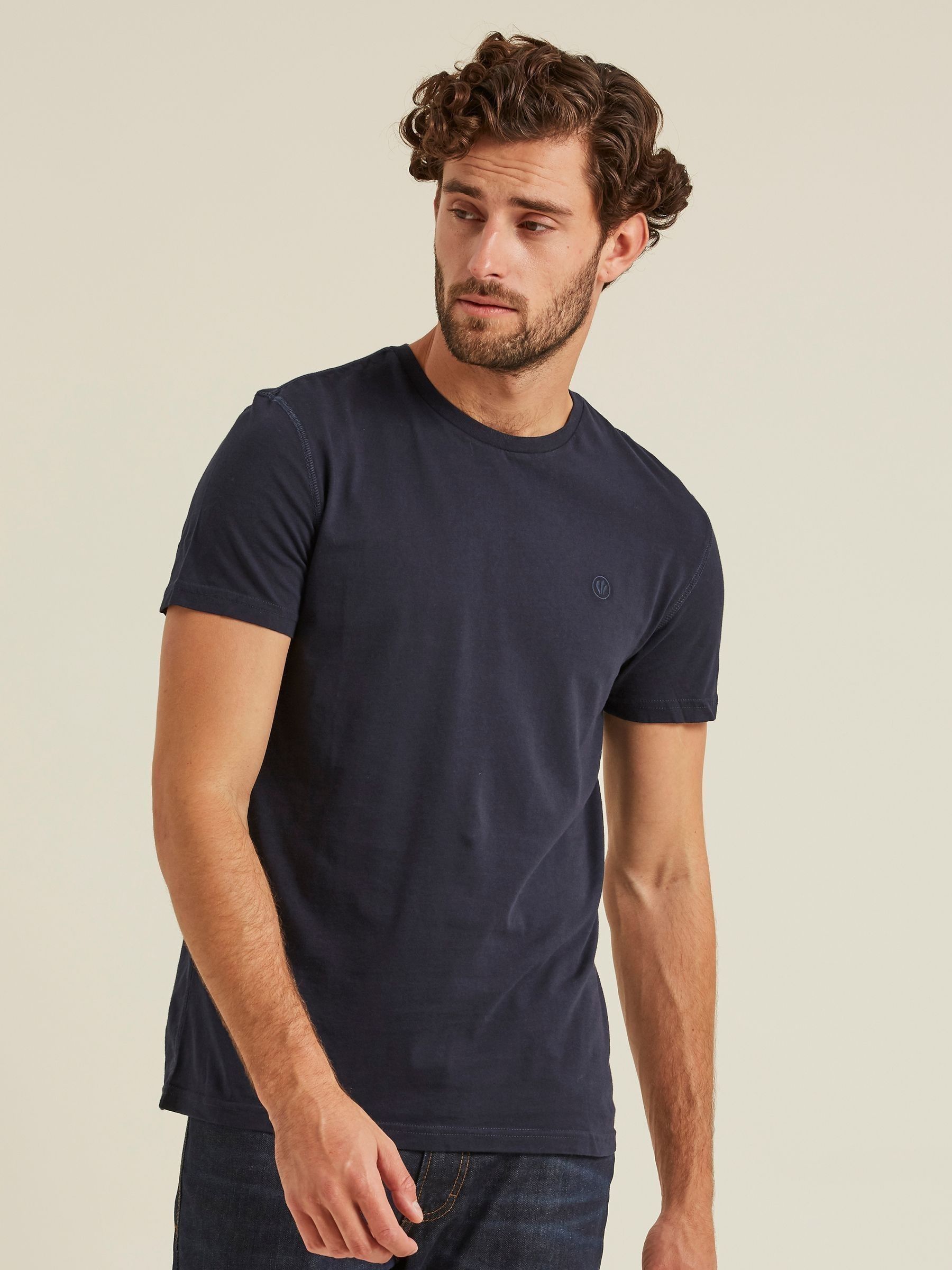 Navy Blue/White/Grey Mens T-Shirts 3 Pack - Image 2 of 4