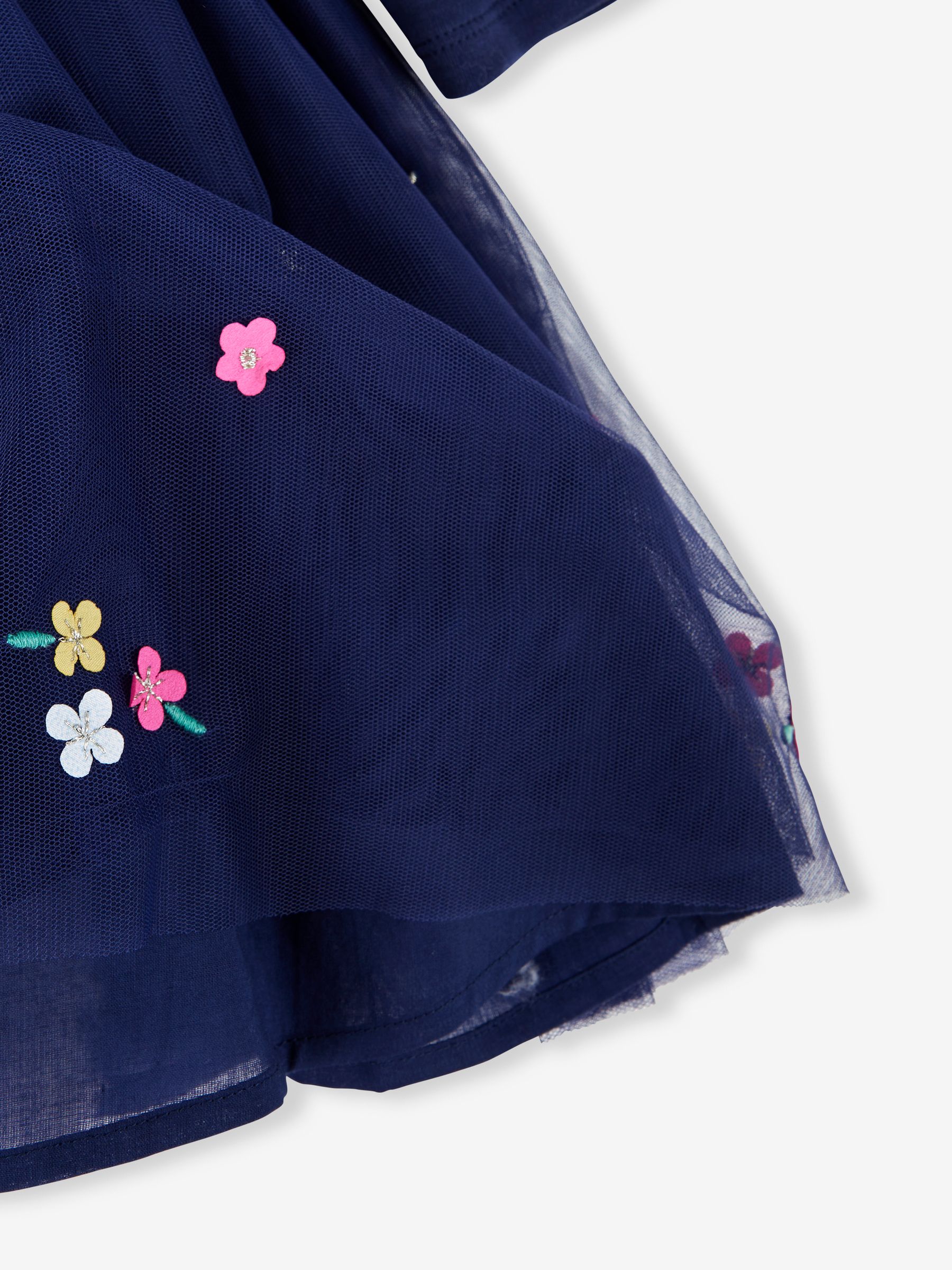 Navy Unicorn Embroidered Party Dress - Image 4 of 6