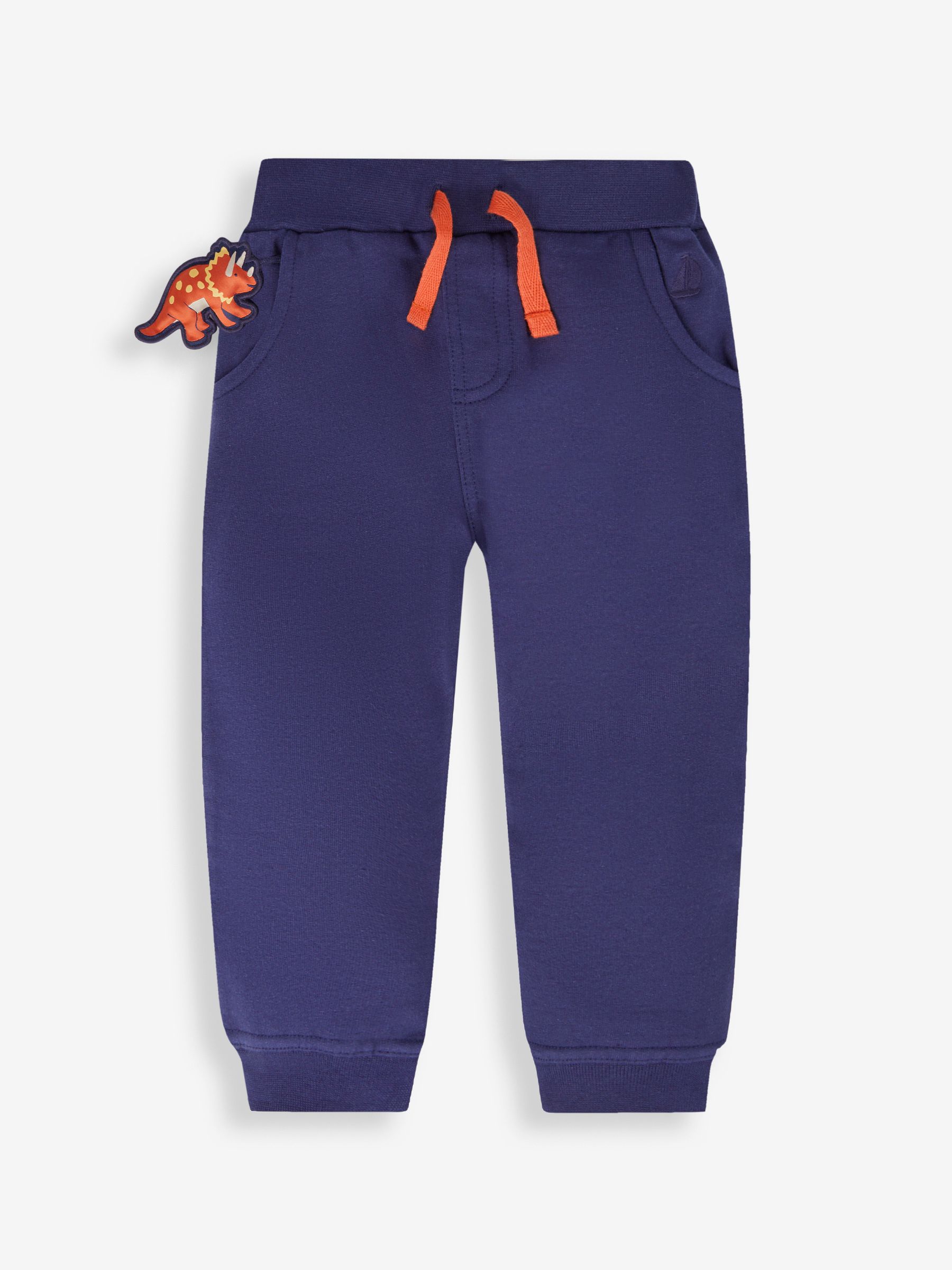 Navy Blue Dino Appliqué Jersey Sweatshirt & Leggings Set - Image 3 of 5