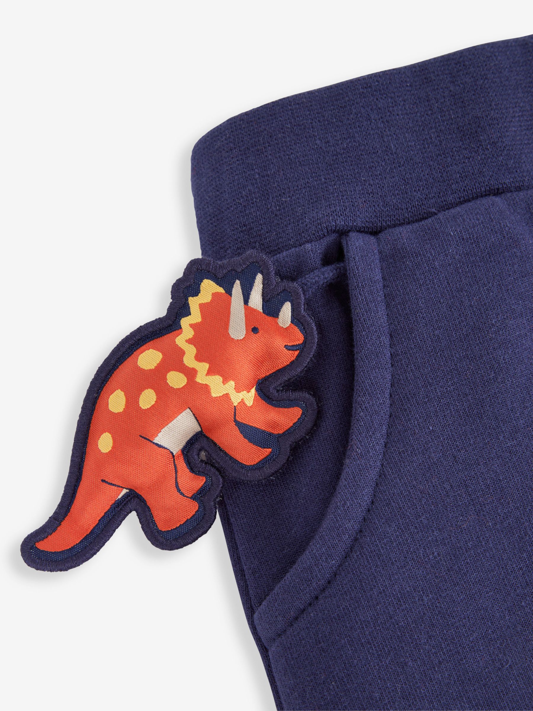 Navy Blue Dino Appliqué Jersey Sweatshirt & Leggings Set - Image 5 of 5