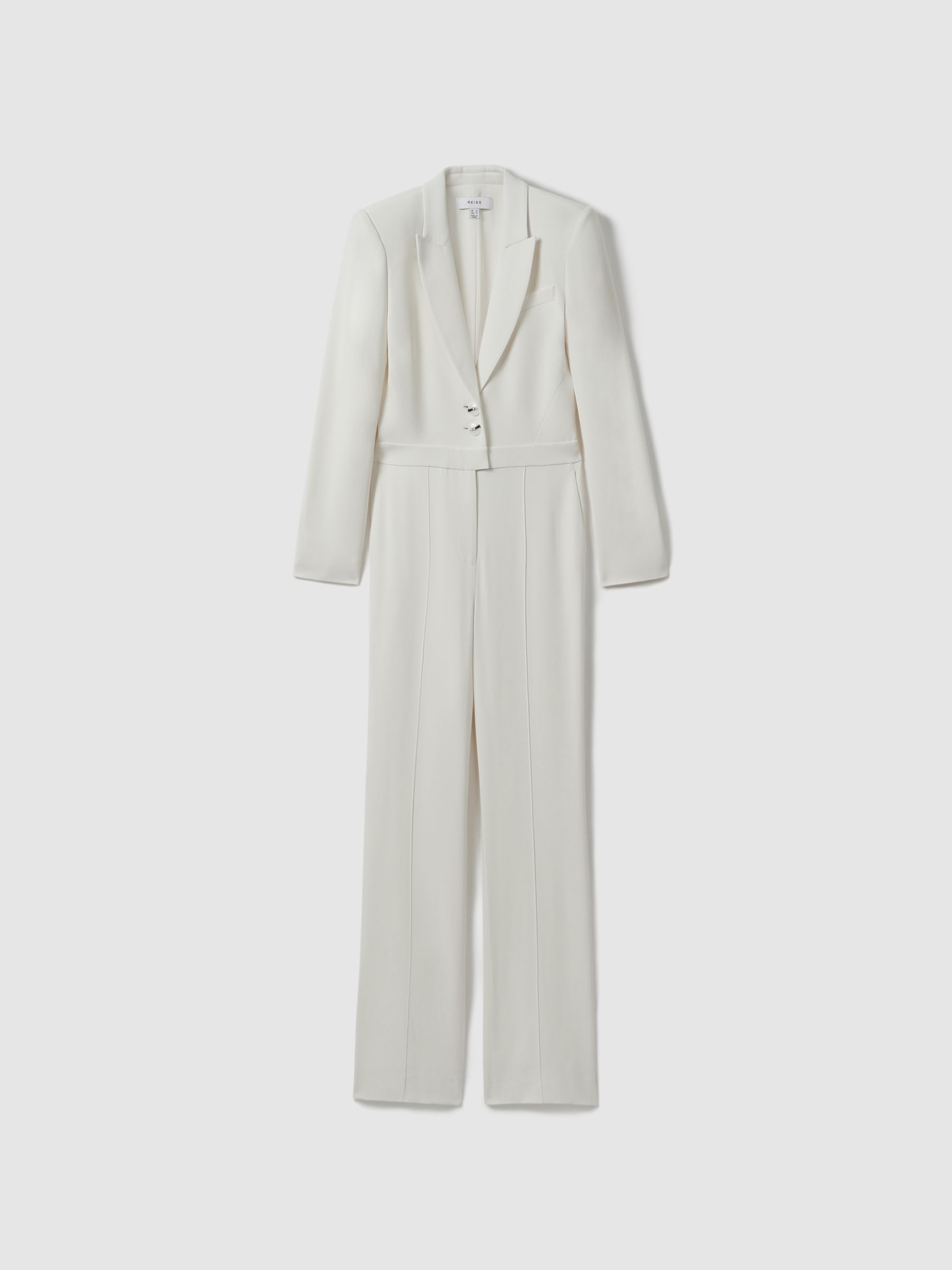 Atelier Italian Tux Jumpsuit in Ivory - Image 2 of 6