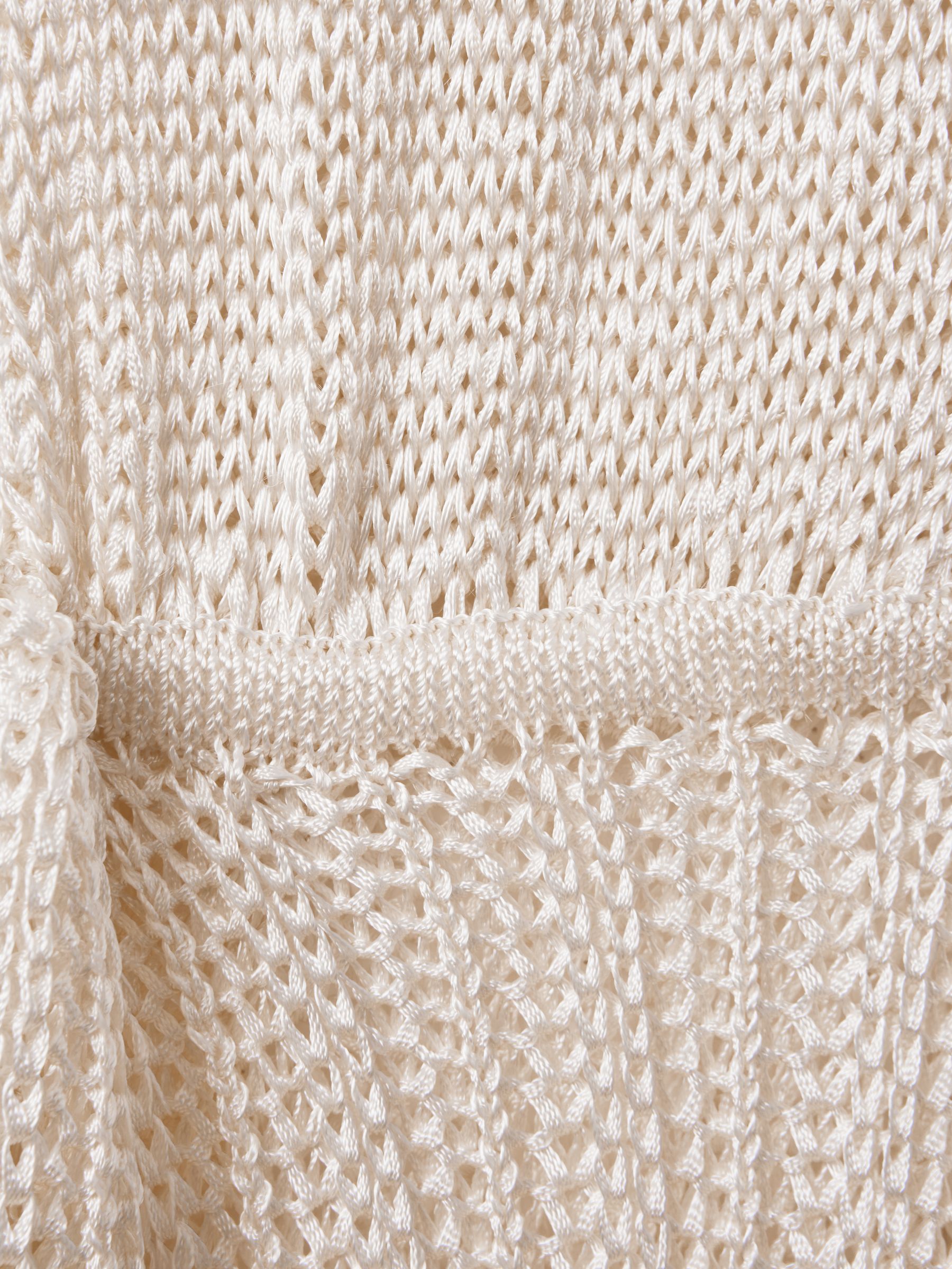 Savannah Morrow Ivory Sheer Knitted Maxi Dress in Ivory - Image 5 of 5