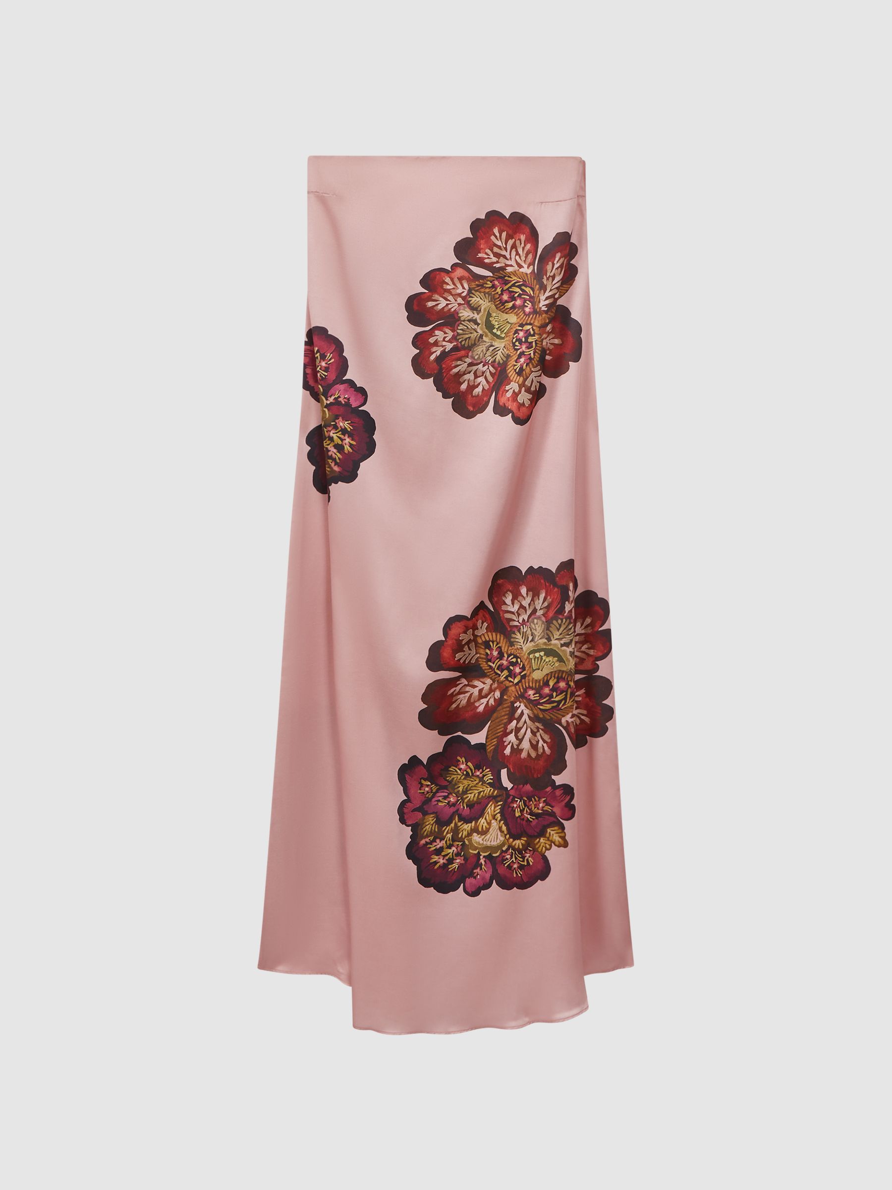 Significant Other Satin Floral Strapless Maxi Dress in Rose Print - Image 2 of 6