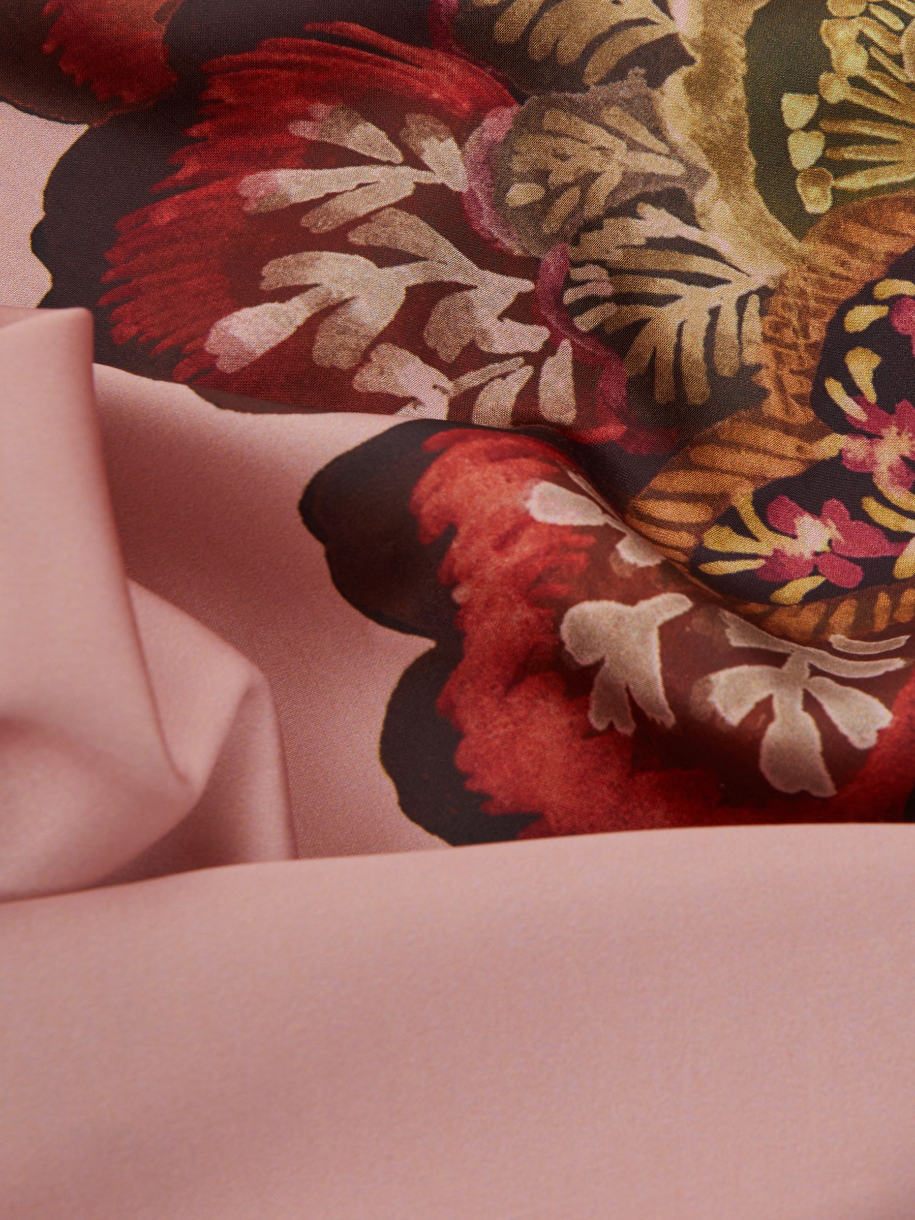 Significant Other Satin Floral Strapless Maxi Dress in Rose Print - Image 6 of 6