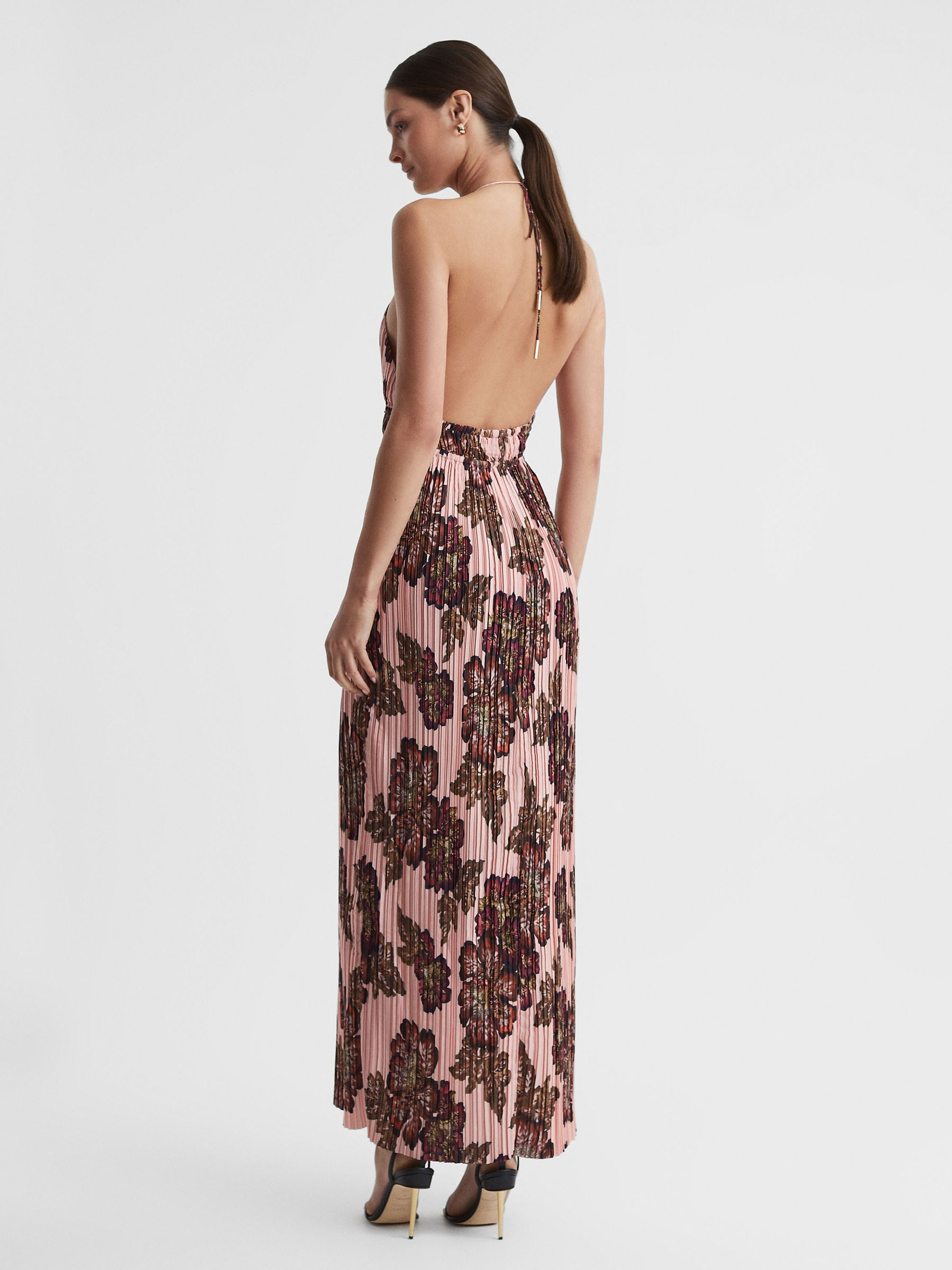 Significant Other Pleated Maxi Dress in Rose Print - Image 5 of 6