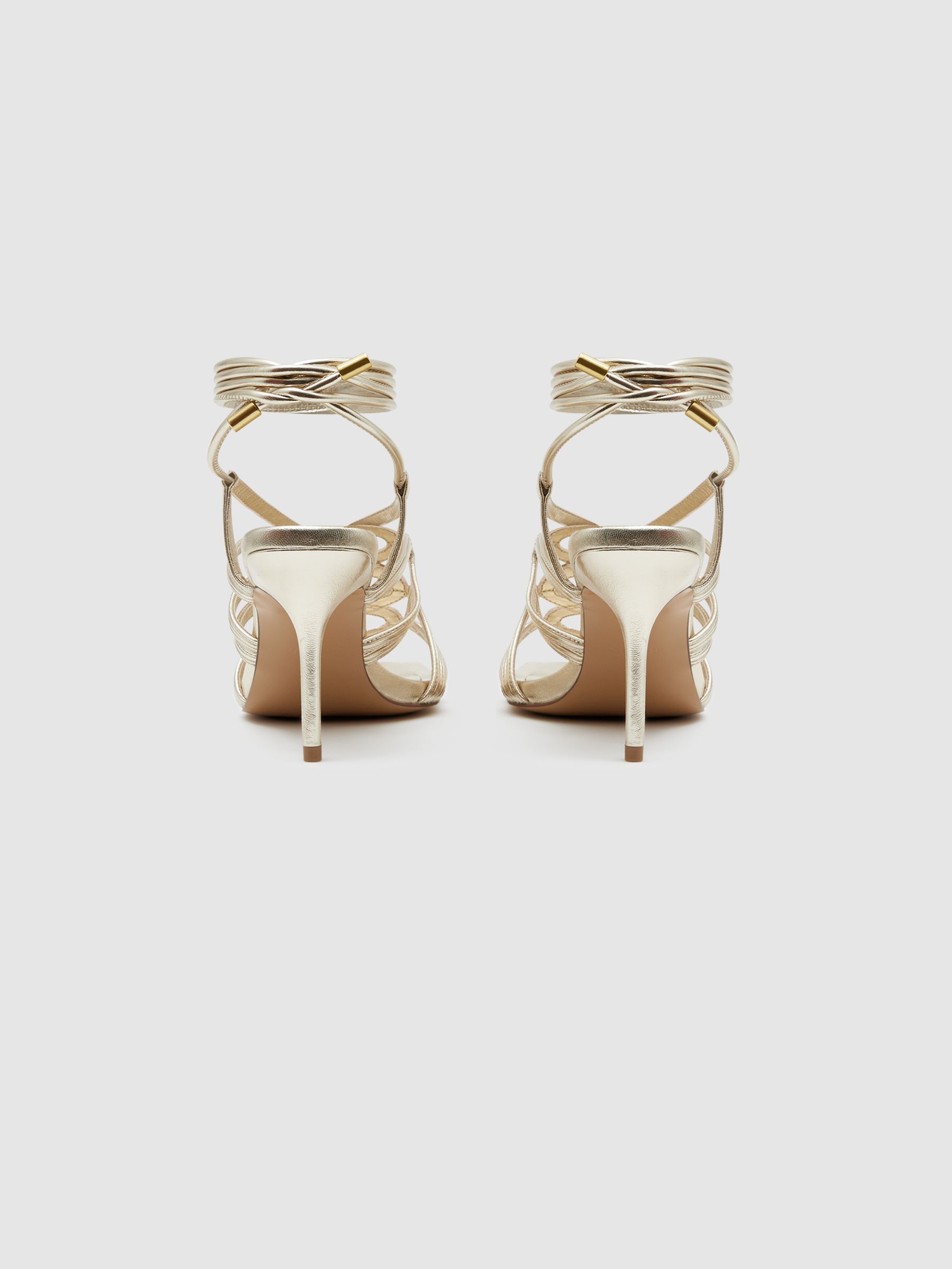 reiss rose gold sandals