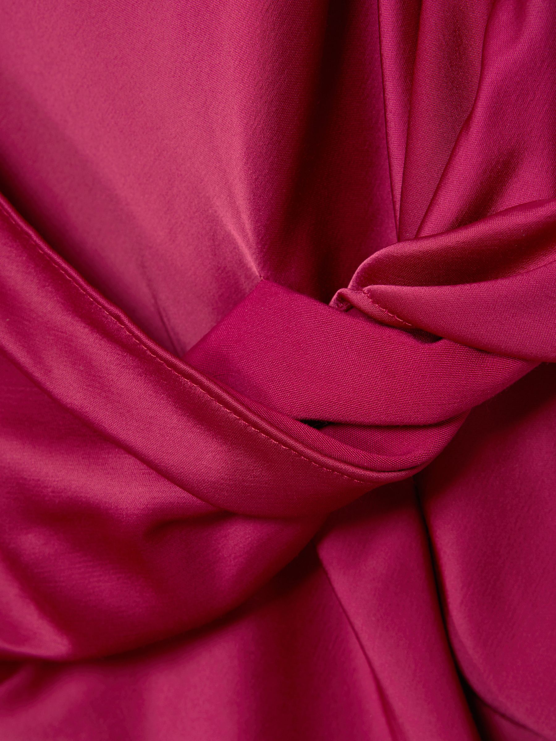 Significant Other Cowl Neck Satin Maxi Dress in Deep Red - Image 6 of 7