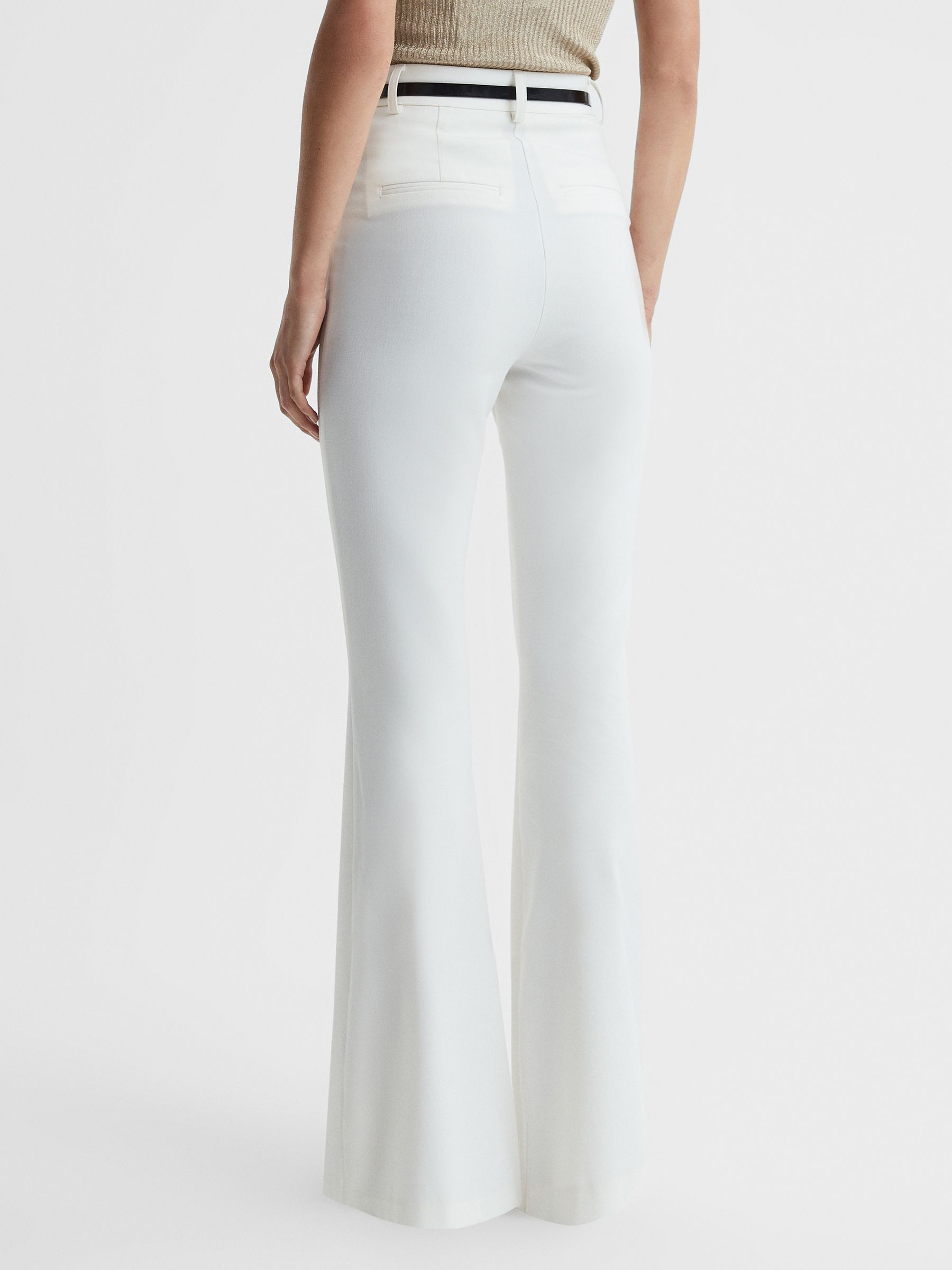 Significant Other High Rise Flared Trousers in Cream - Image 5 of 6