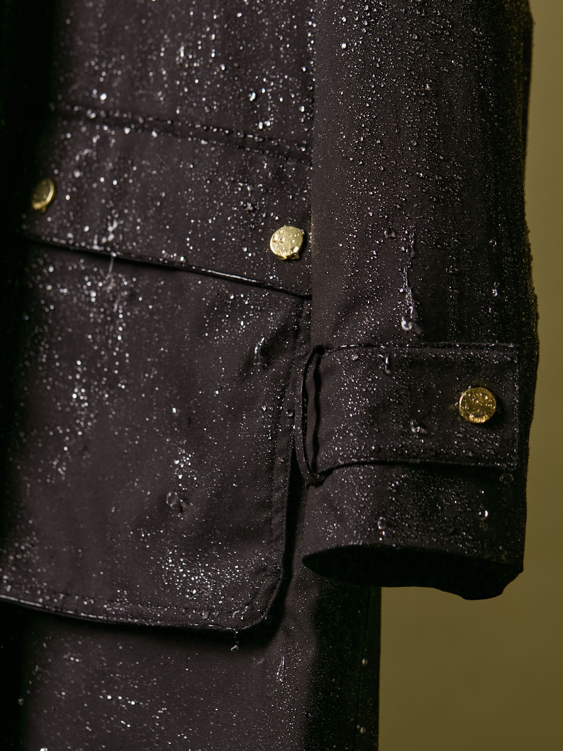Edinburgh Black Premium Waterproof Hooded Raincoat - Image 9 of 11