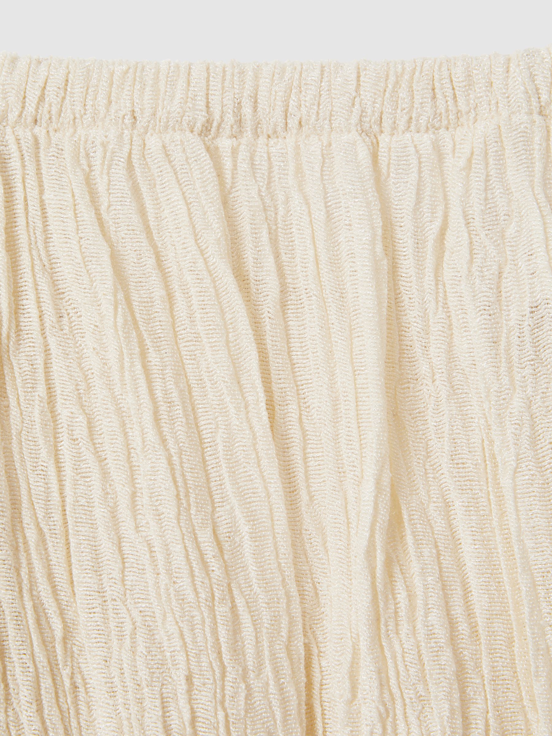 Savannah Morrow Silk Blend Cropped Top in Cream - Image 5 of 5