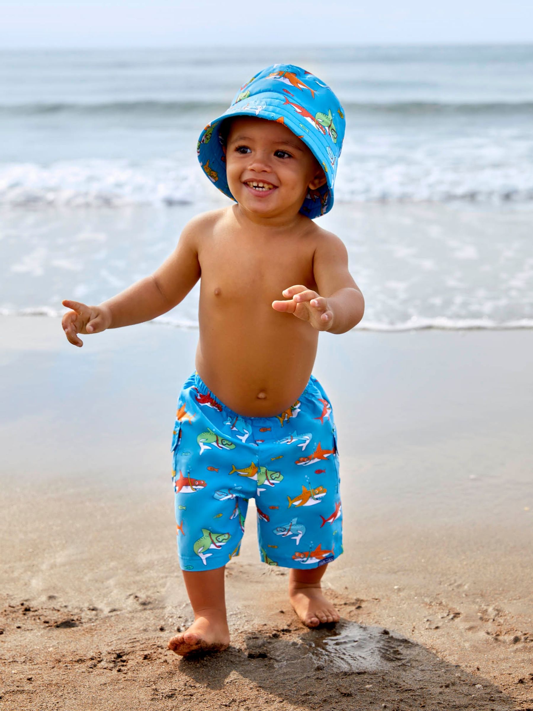 Blue Shark No Nappy Swim Shorts - Image 1 of 5