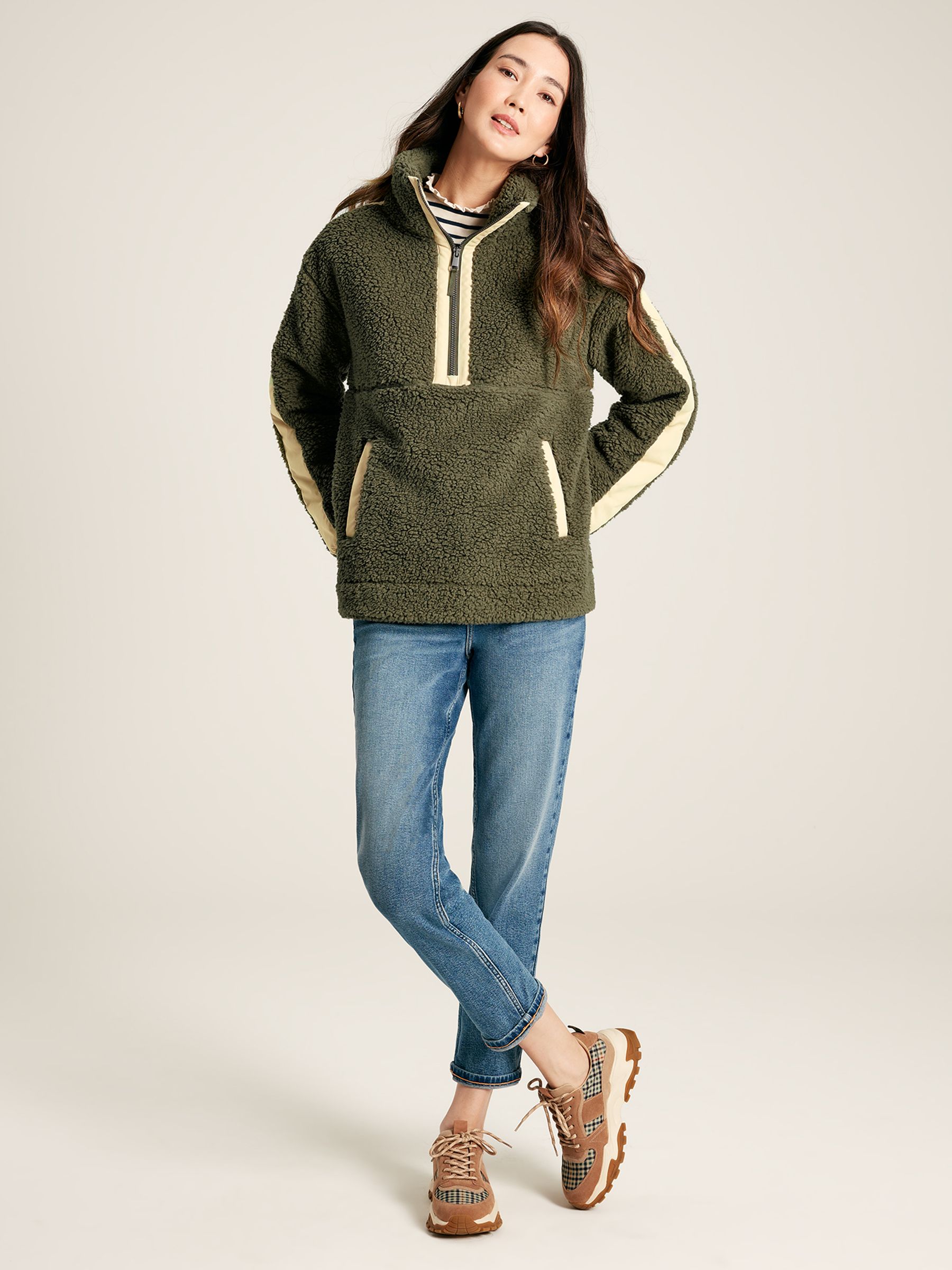 Tilly Green Half Zip Borg Fleece - Image 3 of 8