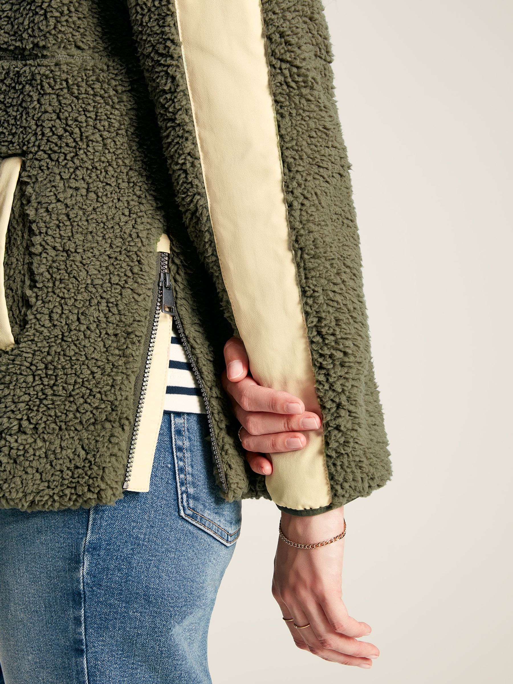 Tilly Green Half Zip Borg Fleece - Image 7 of 8