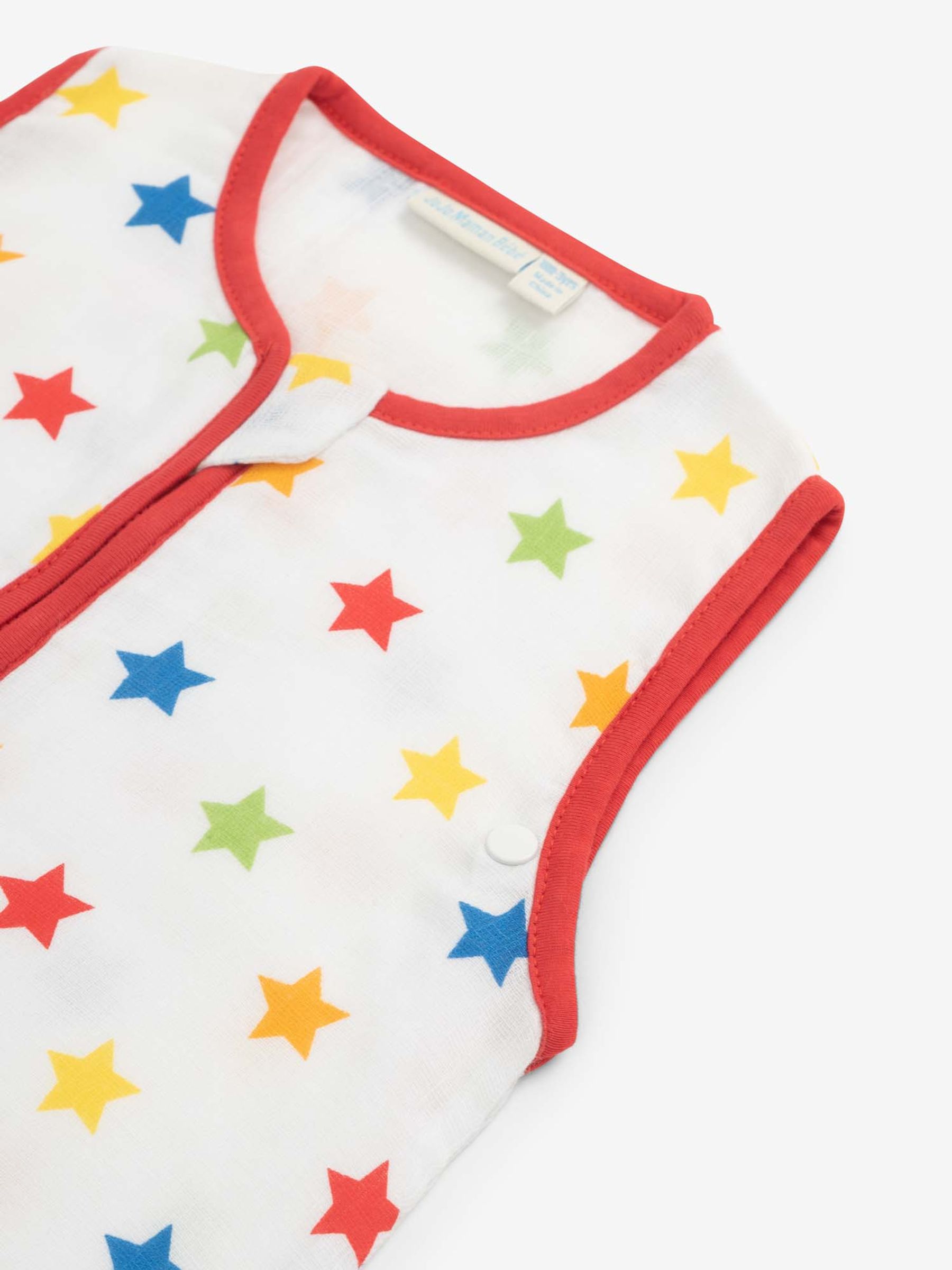 Rainbow Star Print 1 Tog Toddler Muslin Sleeping Bag - Image 3 of 3
