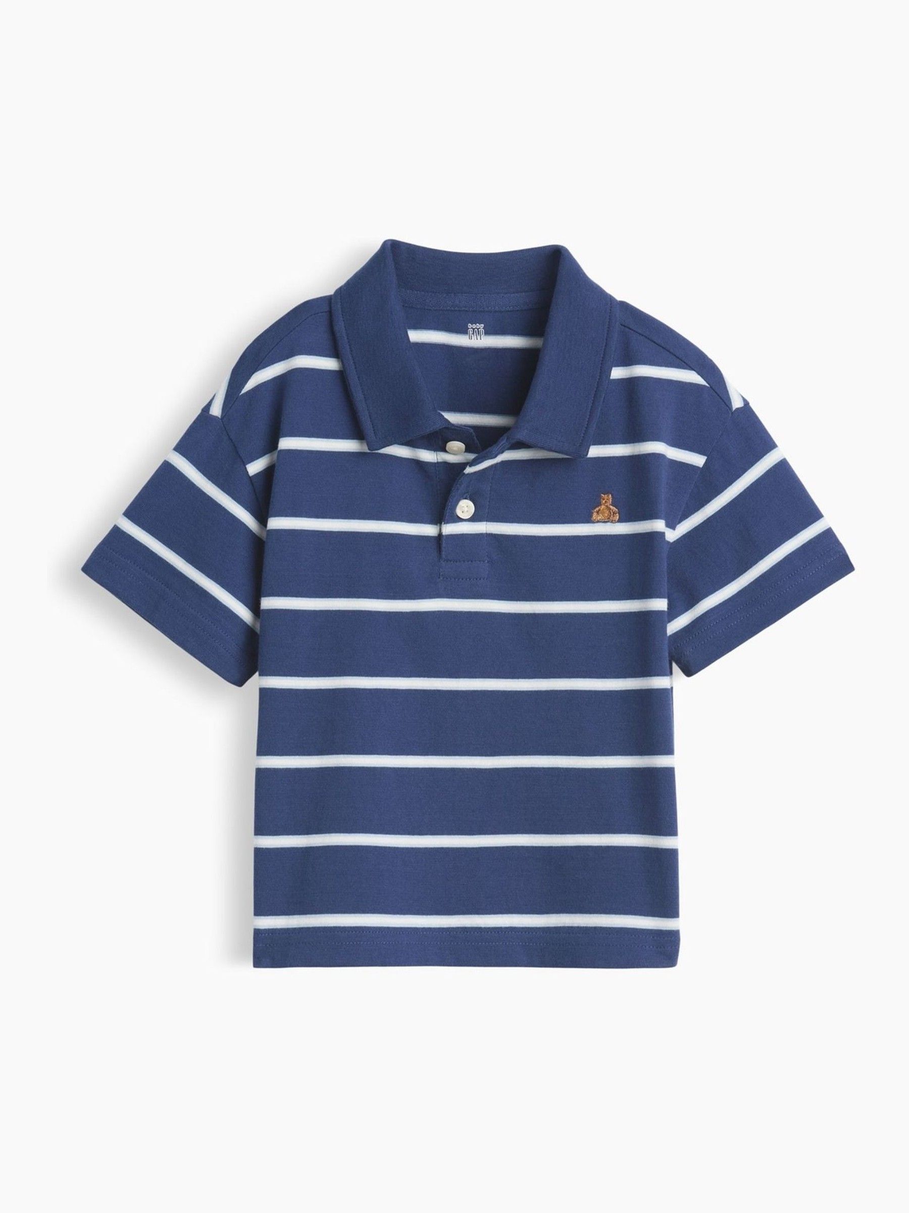 Blue Stripe Boxy Polo Shirt - Image 1 of 2