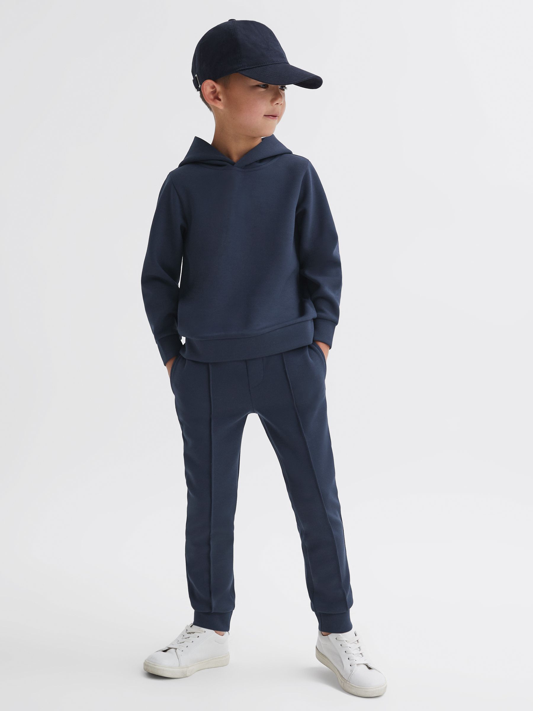 Junior Drawstring Jersey Joggers in Eclipse Blue - Image 1 of 5