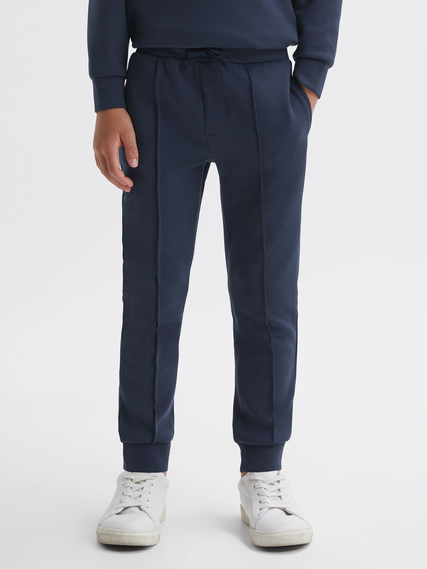 Junior Drawstring Jersey Joggers in Eclipse Blue - Image 3 of 5