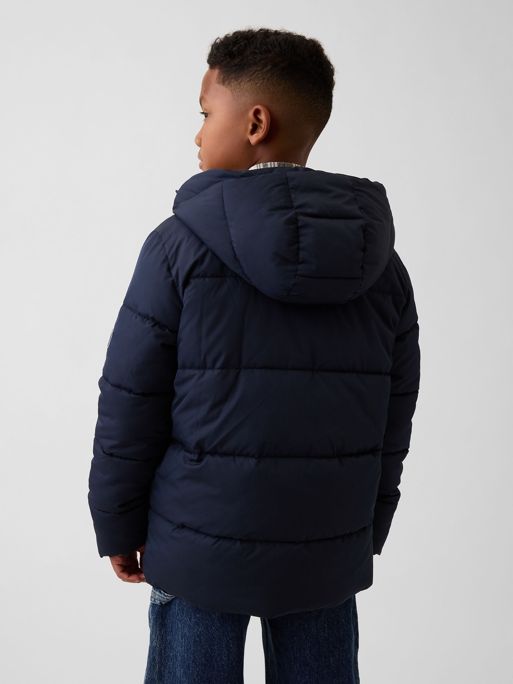 Navy Relaxed Puffer Parka - Image 2 of 5