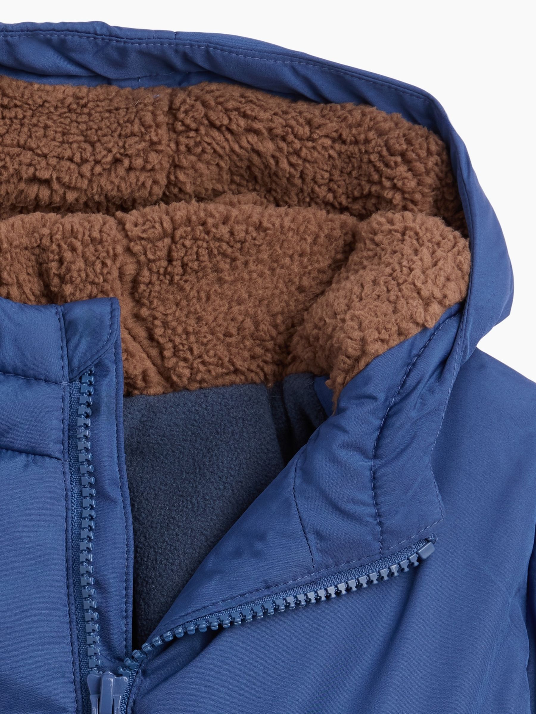 Blue Sherpa Hooded Parka - Image 3 of 3
