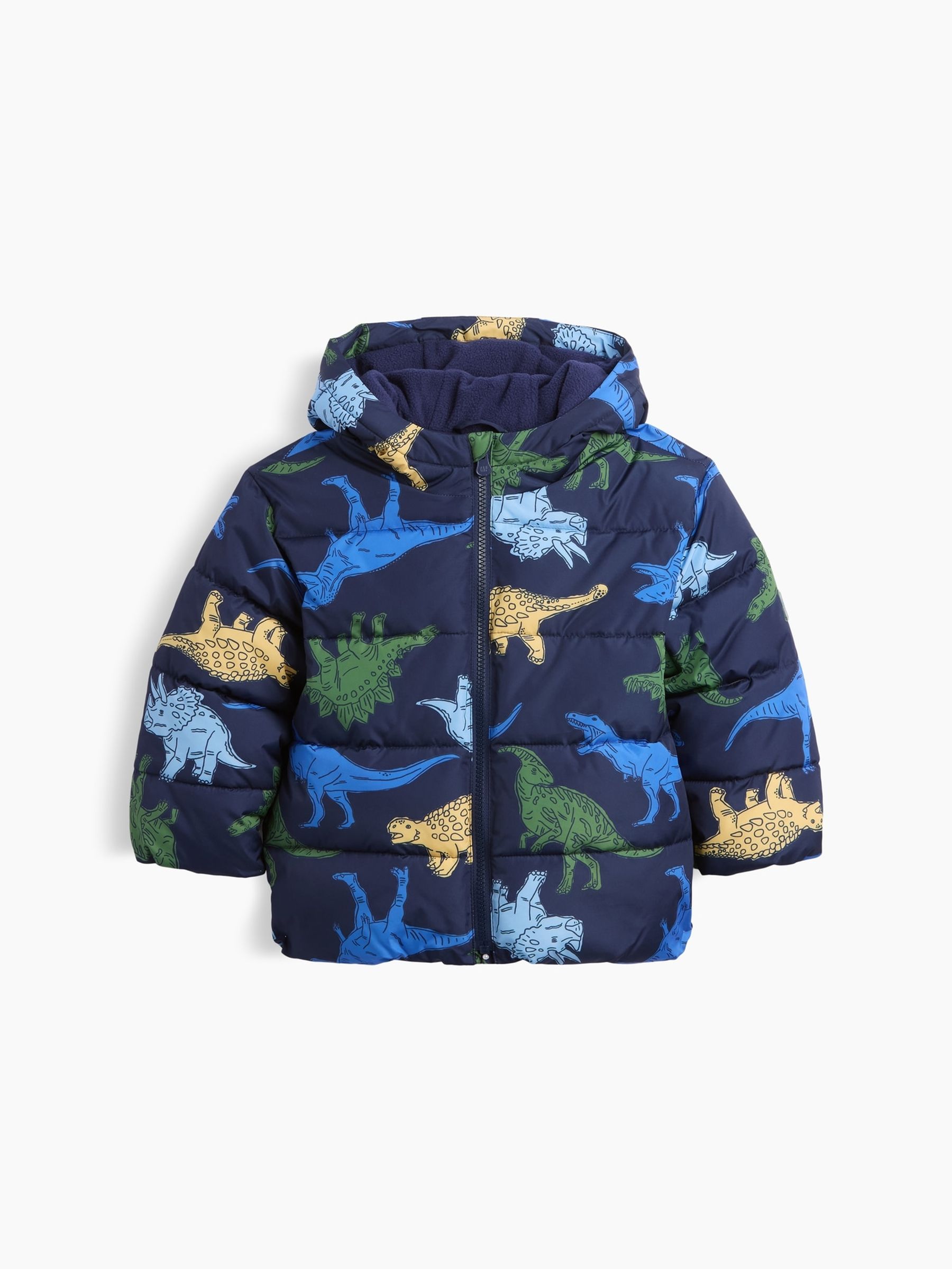 Blue Dinosaur Puffer Jacket - Image 1 of 3