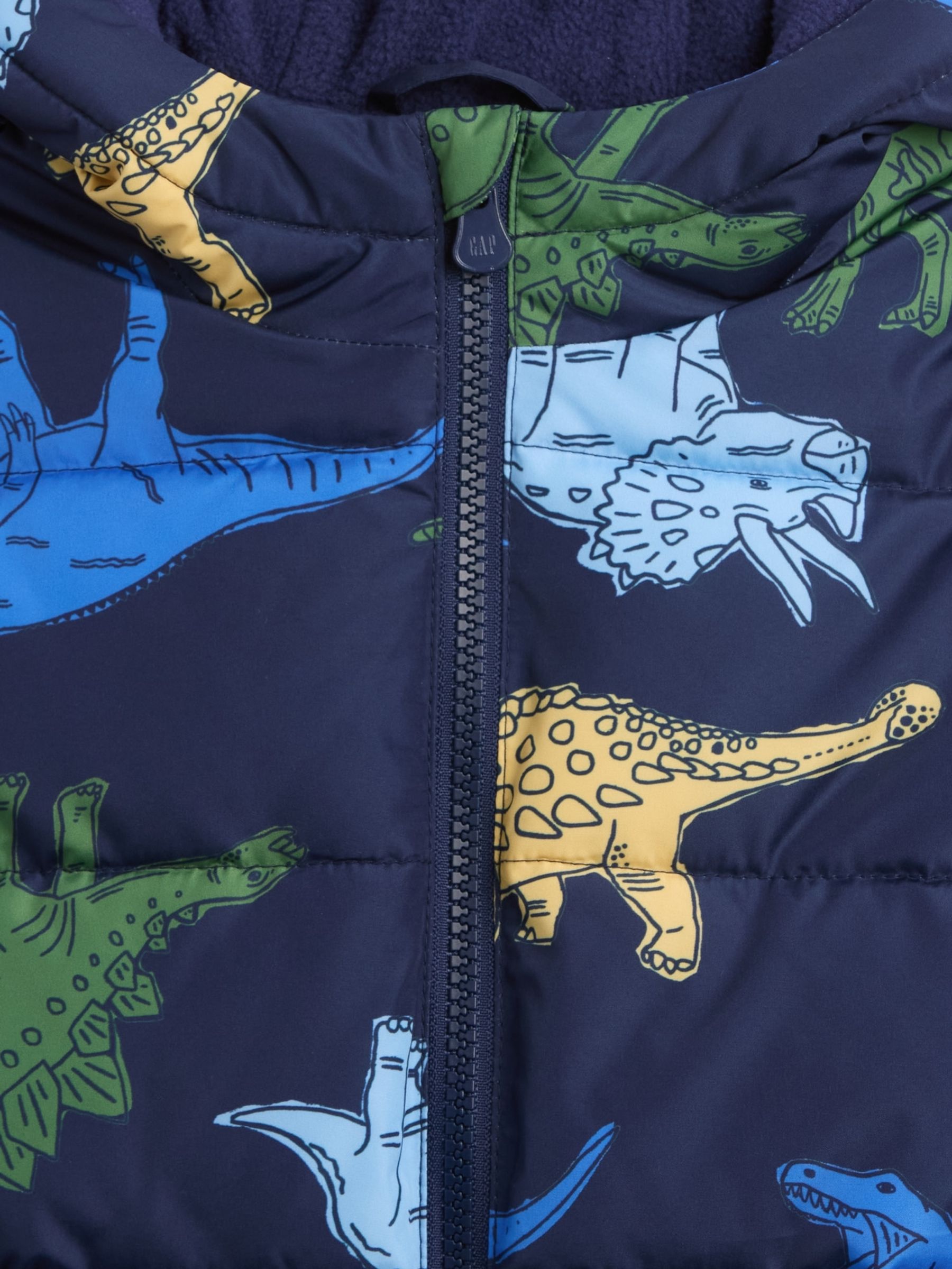 Blue Dinosaur Puffer Jacket - Image 3 of 3