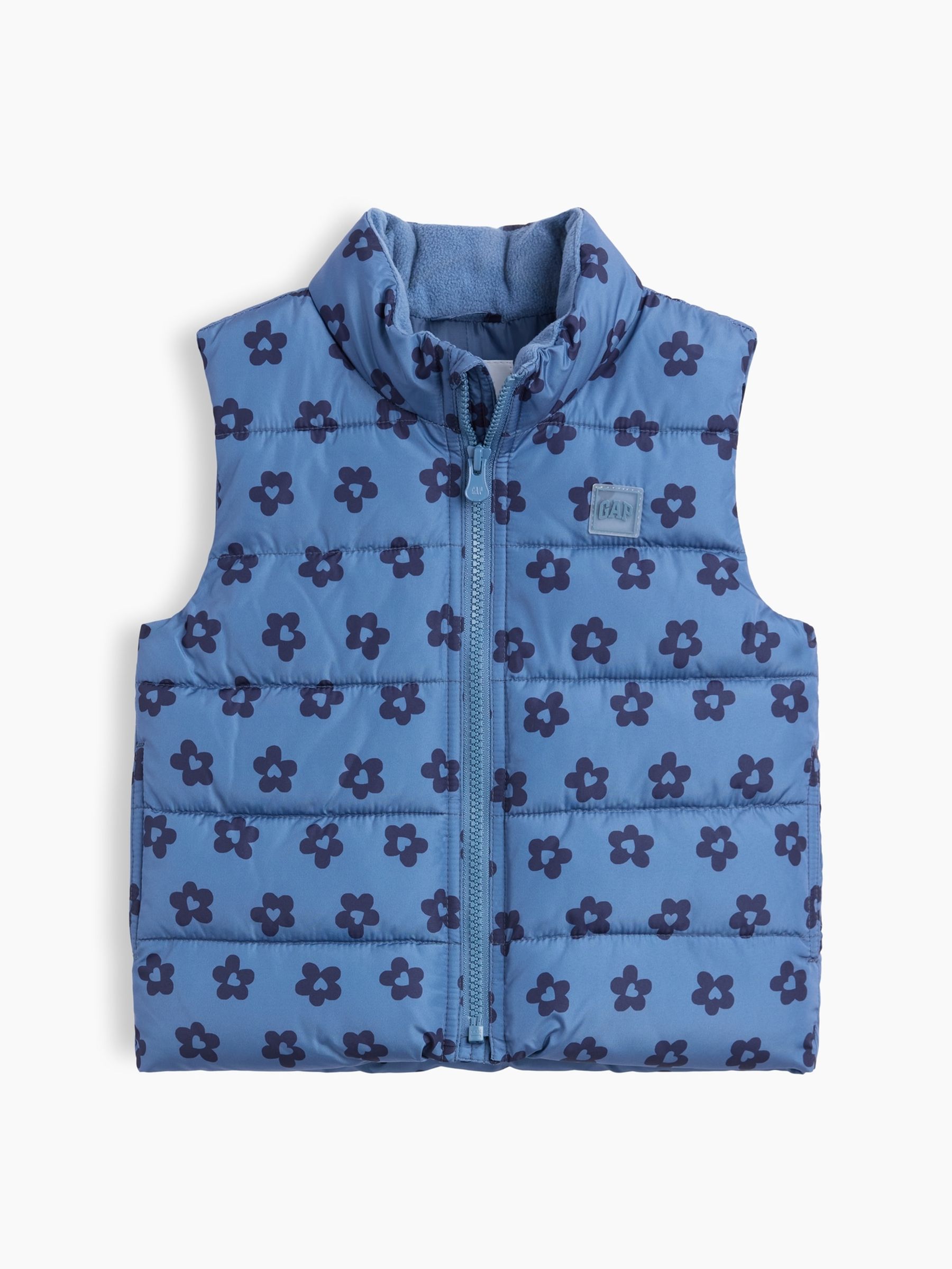 Blue Floral Puffer Gilet - Image 1 of 3
