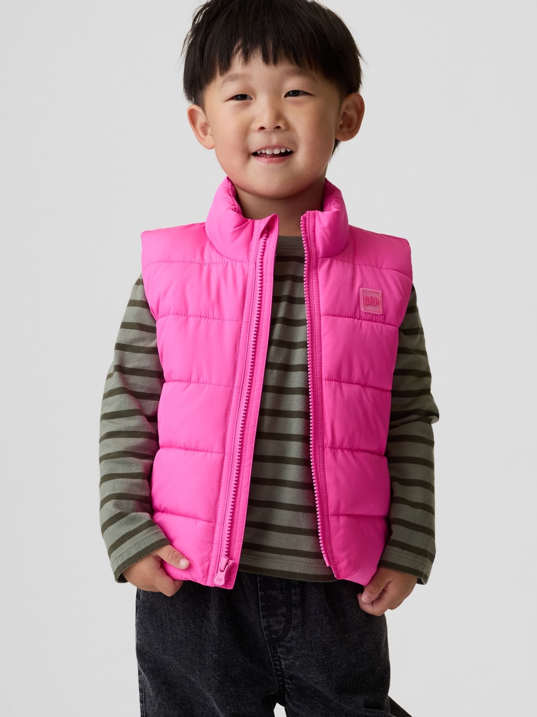 Pink Puffer Gilet - Image 1 of 3