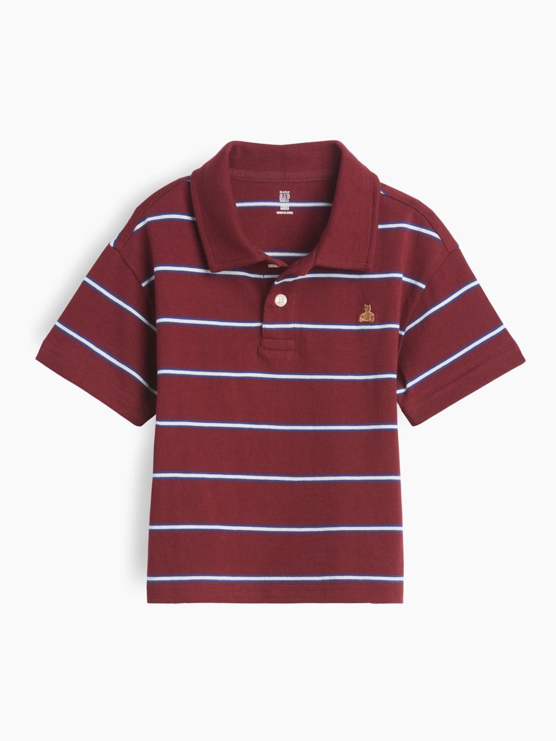 Red Stripe Boxy Polo Shirt - Image 1 of 2
