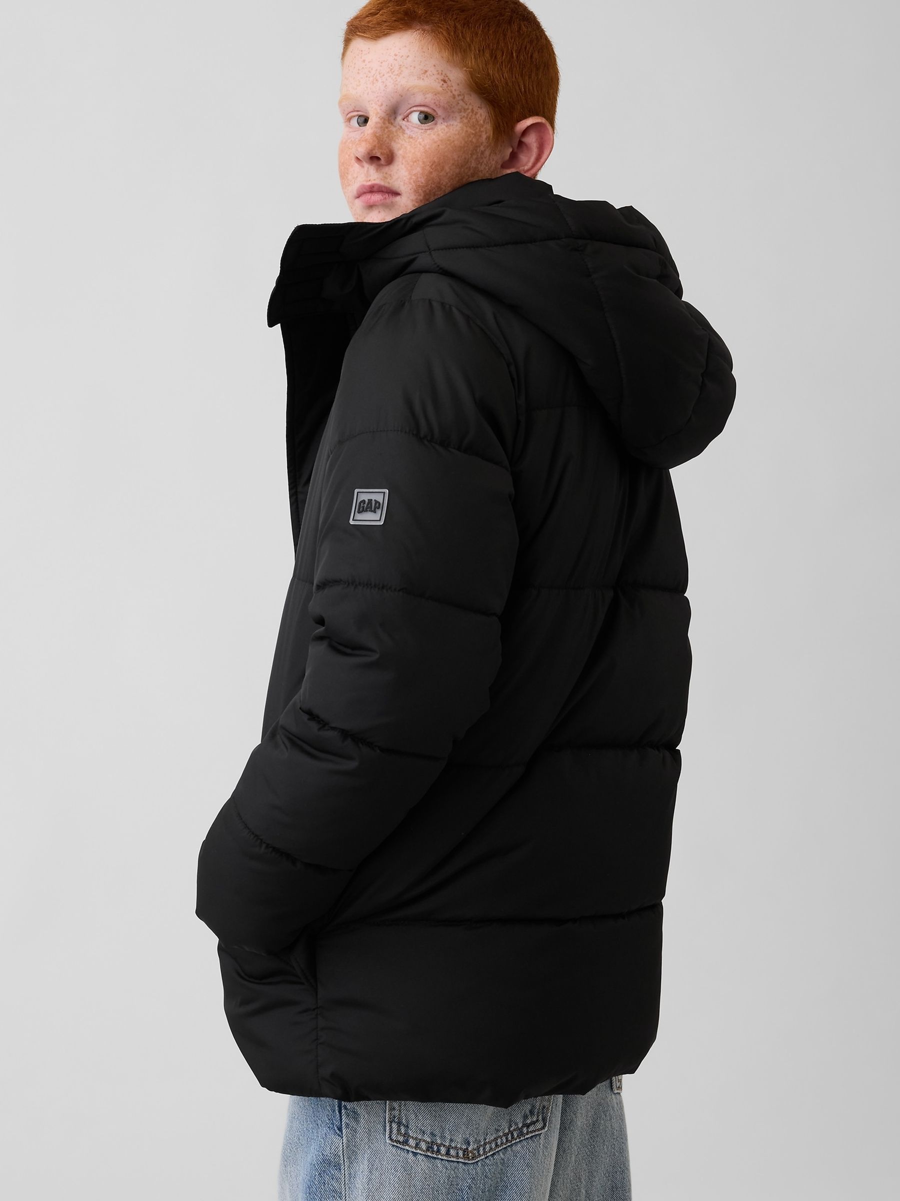 Black Relaxed Puffer Parka - Image 2 of 5