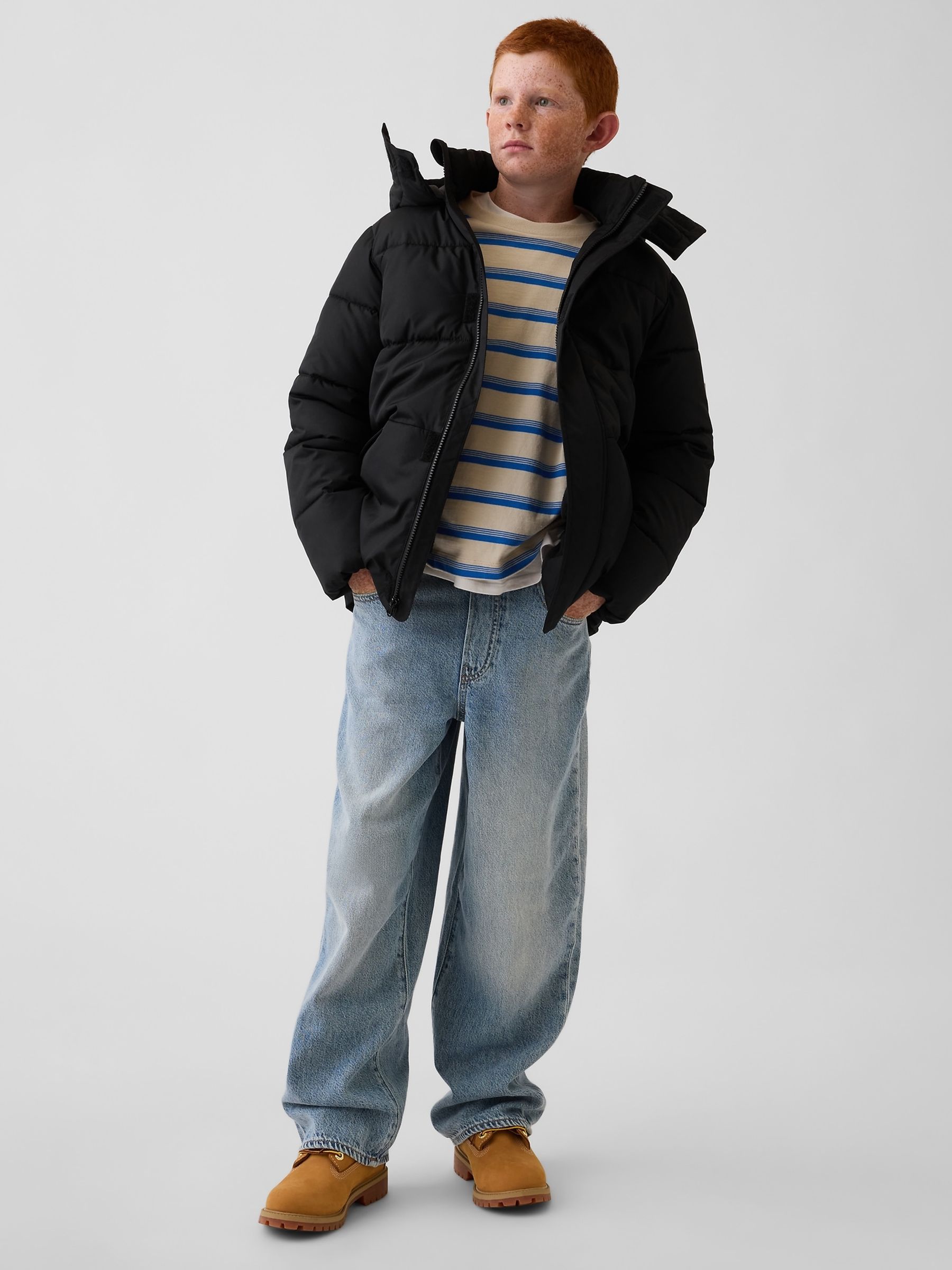 Black Relaxed Puffer Parka - Image 3 of 5