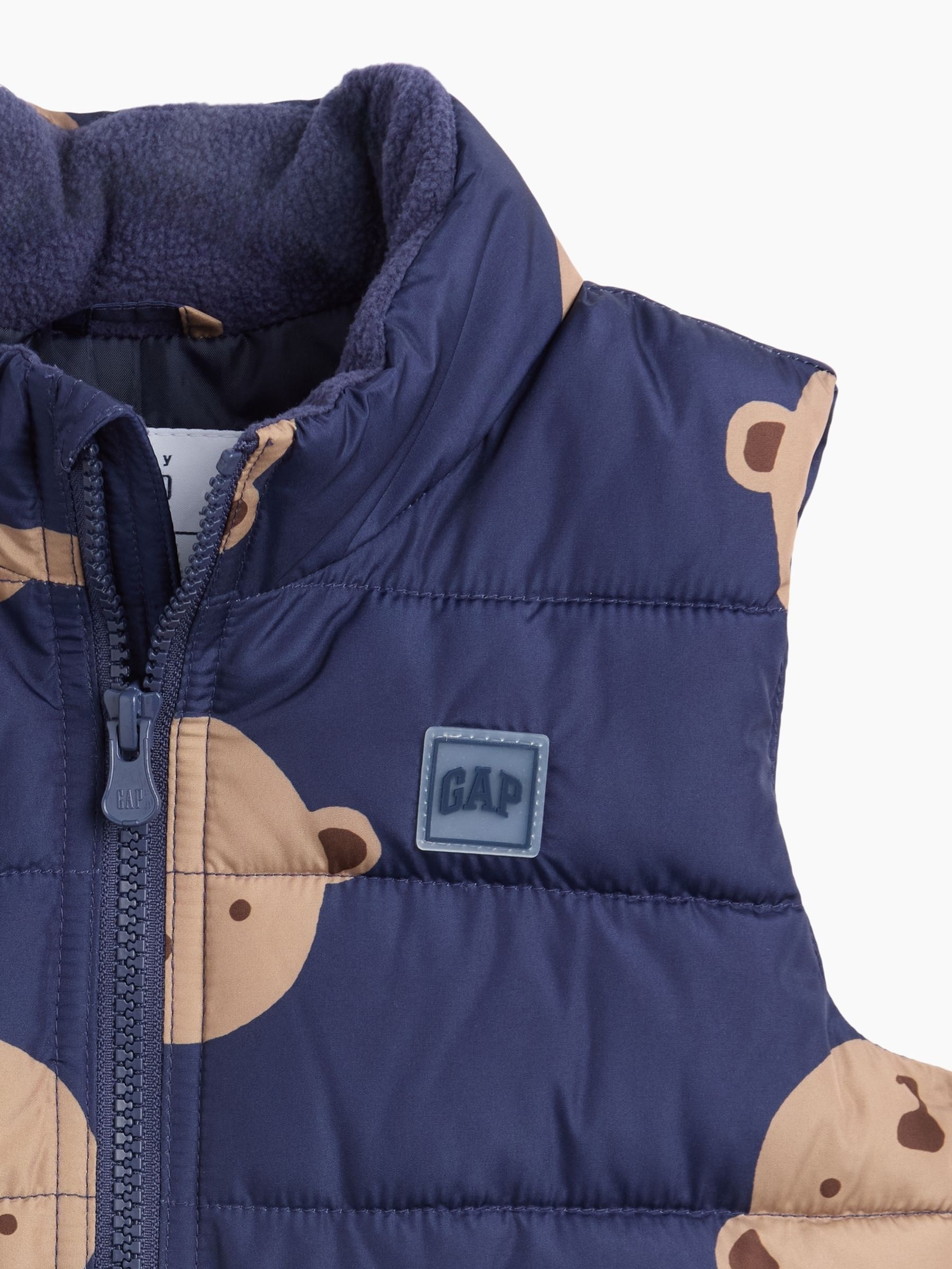 Navy Brannan Bear Puffer Gilet - Image 3 of 3