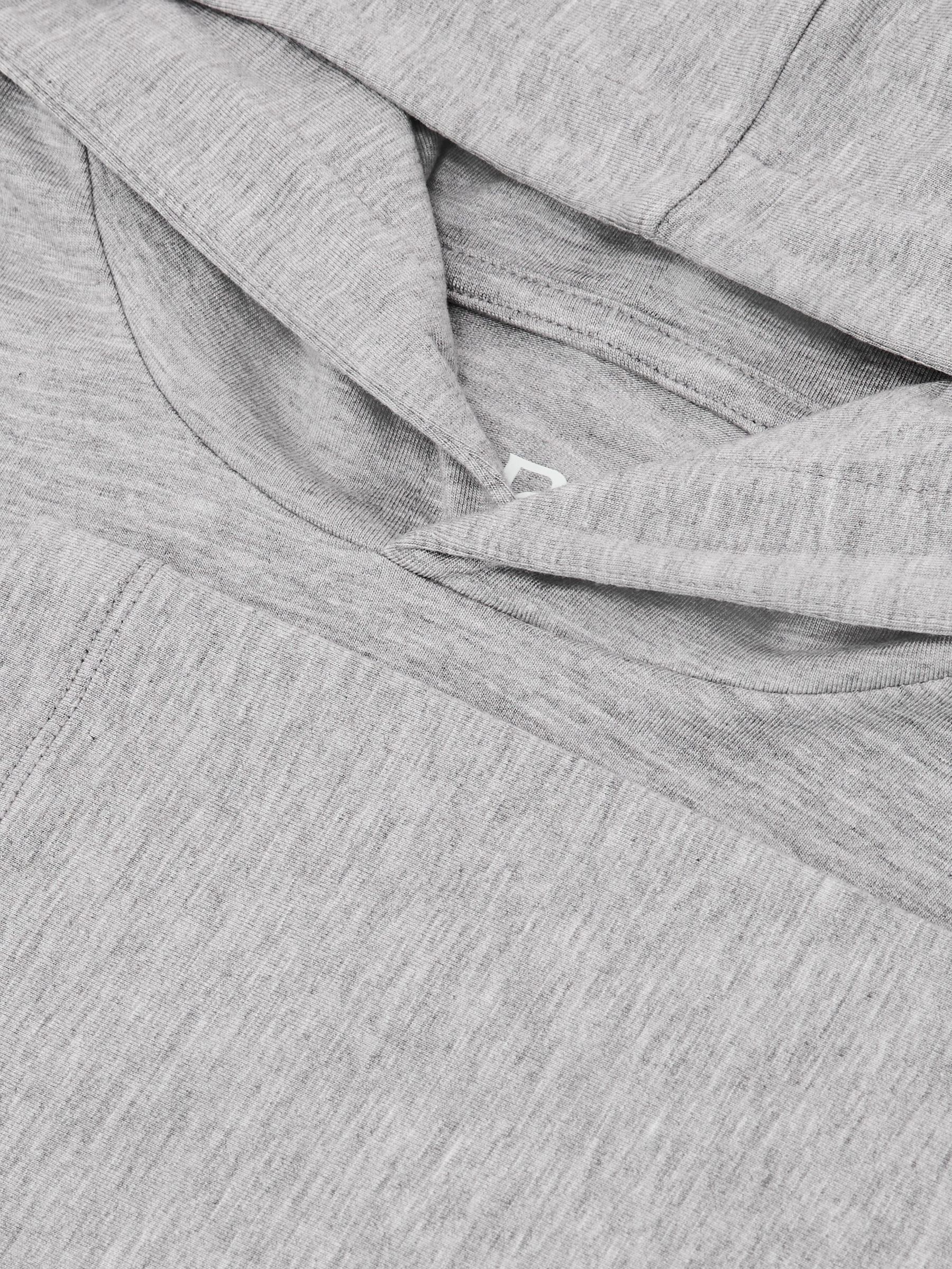 Lyocell-Blend Jersey Lounge Hoodie in Grey Melange - Image 7 of 7