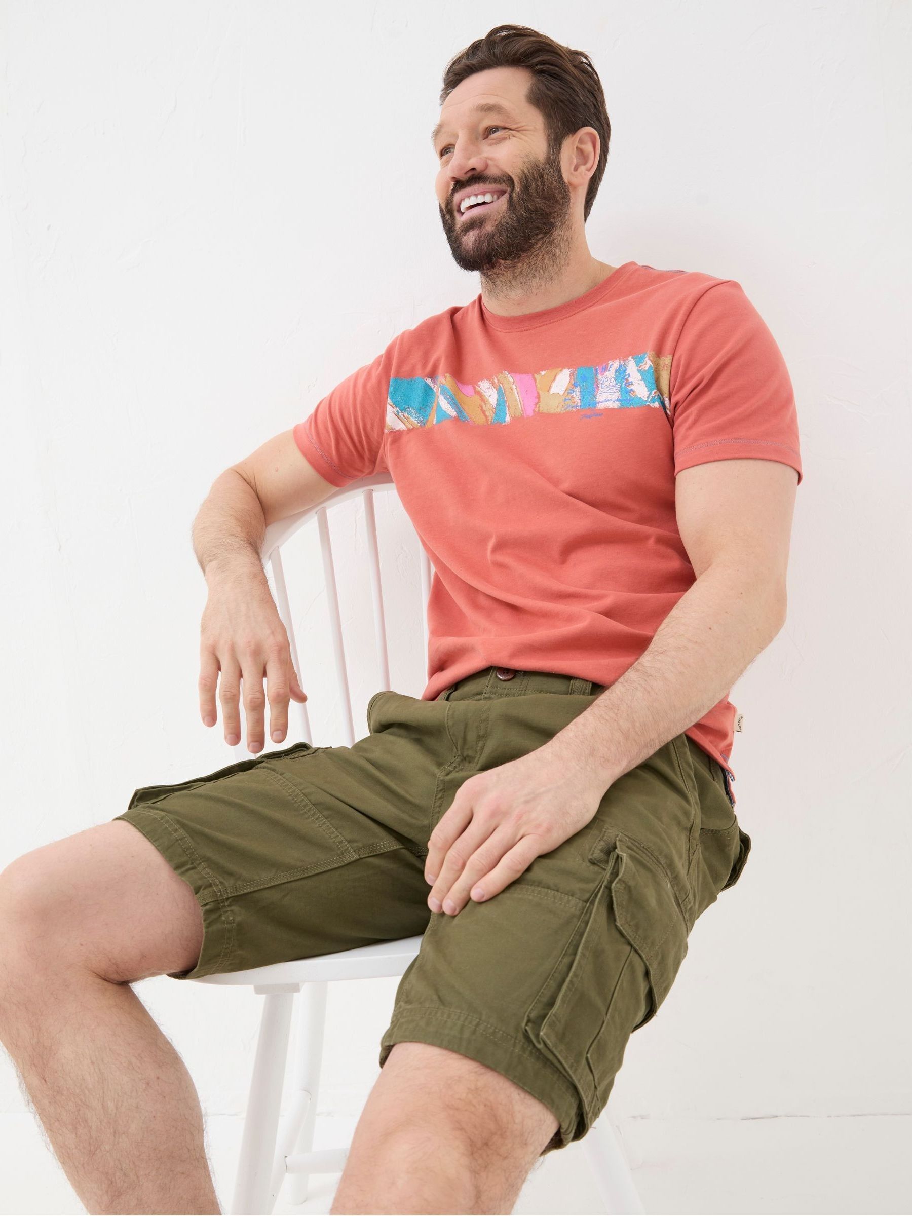 Breakyard Khaki Green Cargo Shorts - Image 3 of 5